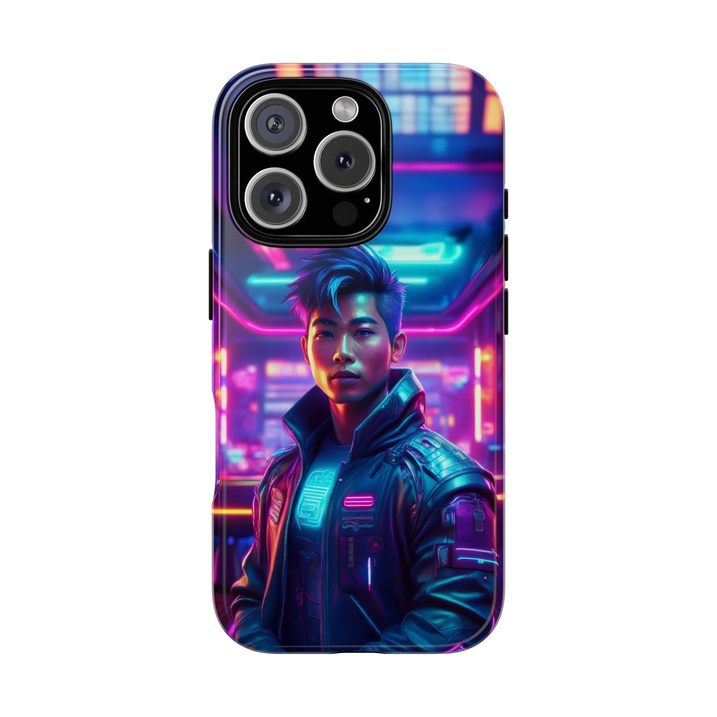 Futuristic Cyberpunk Male Cell Phone Case 012