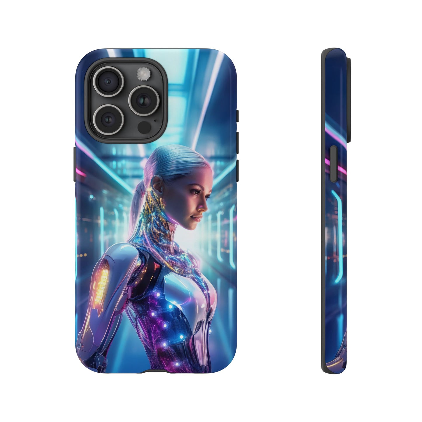 Futuristic Human Android Hybrid Cell Phone Case 015