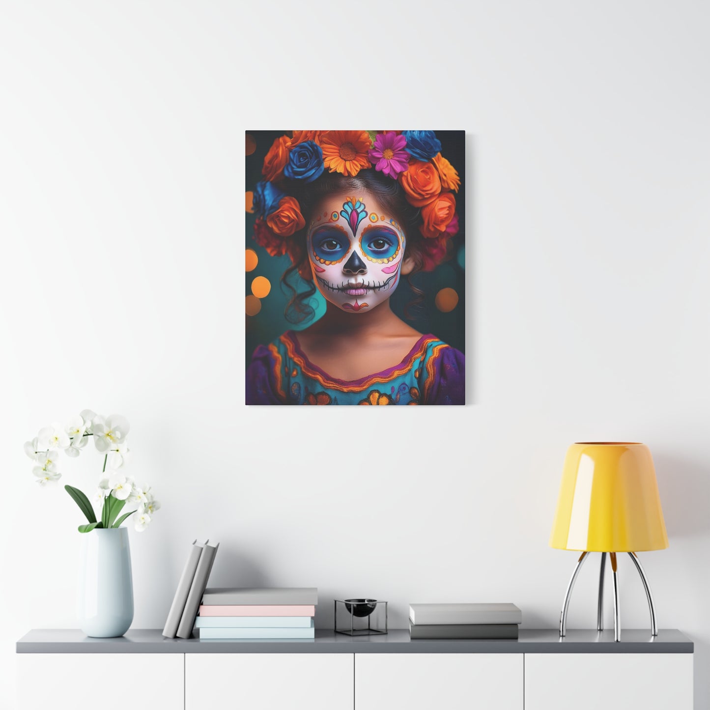 Dia de los Muertos Canvas Art | Day of the Dead - Stretched Matte Wall Decor 016