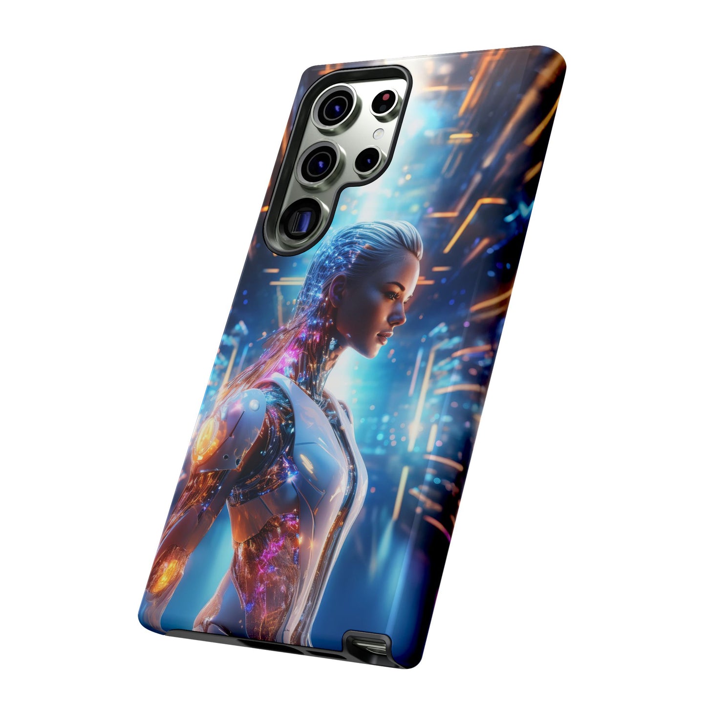 Futuristic Human Android Hybrid Cell Phone Case 008