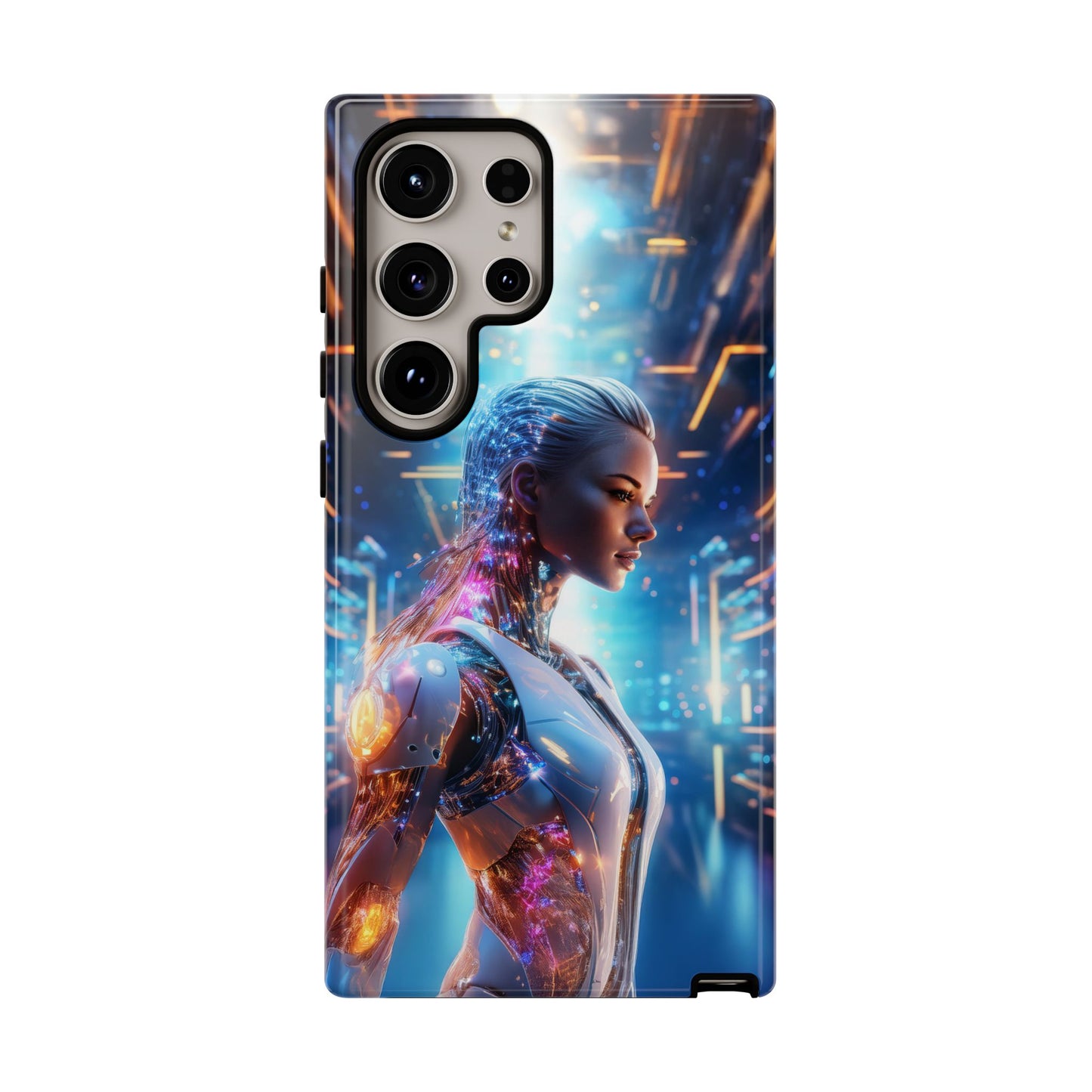 Futuristic Human Android Hybrid Cell Phone Case 008