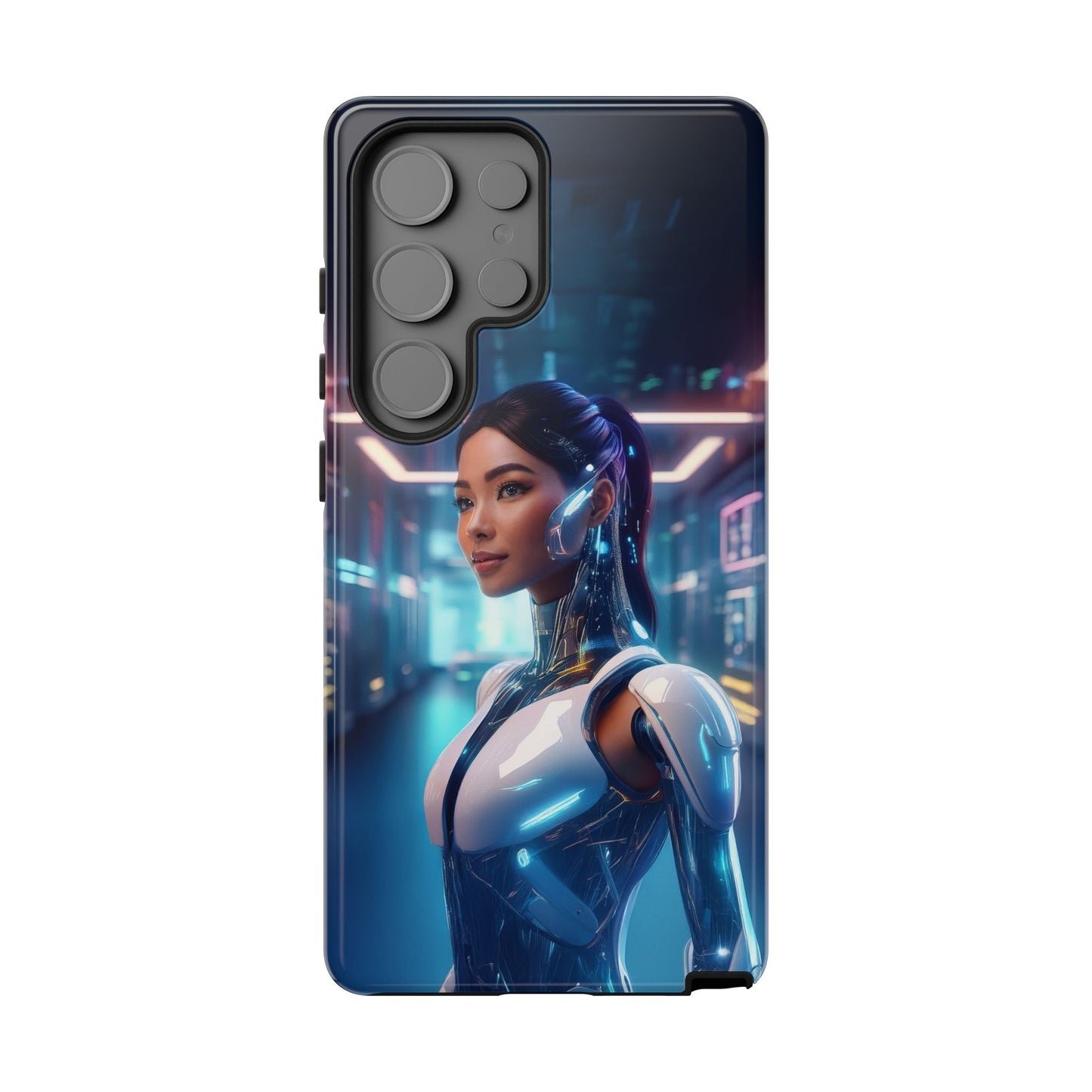 Futuristic Human Android Hybrid Cell Phone Case 005