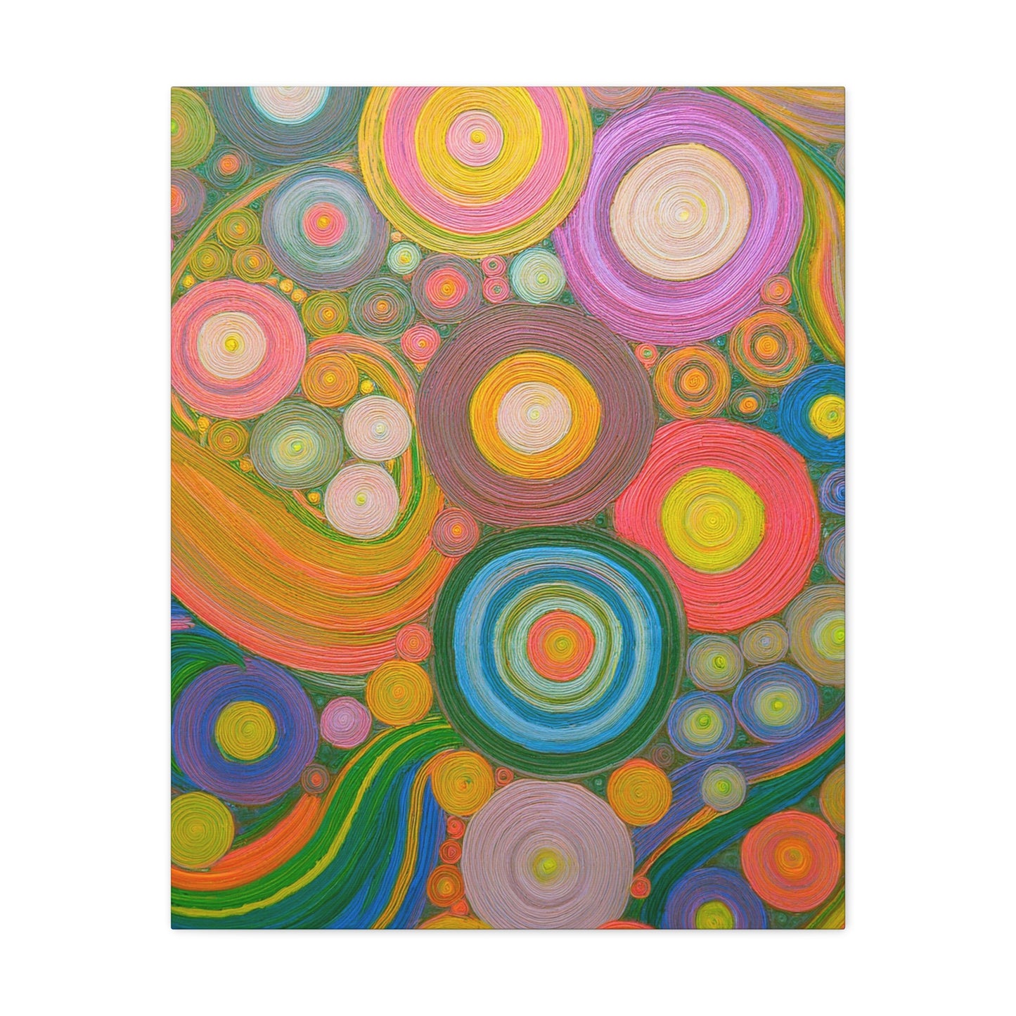 Seeing Circles Canvas Art - Vibrant Wall Decor for Home and Office