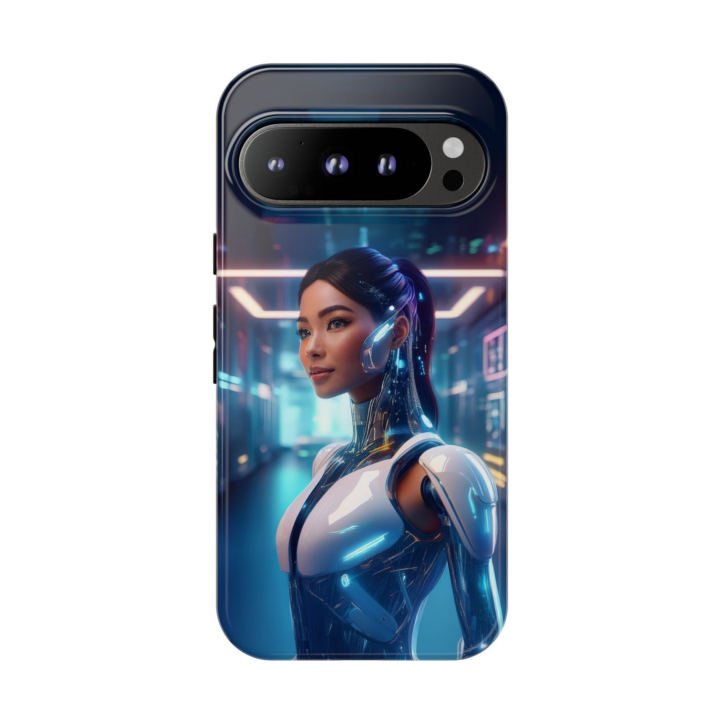 Futuristic Human Android Hybrid Cell Phone Case 005