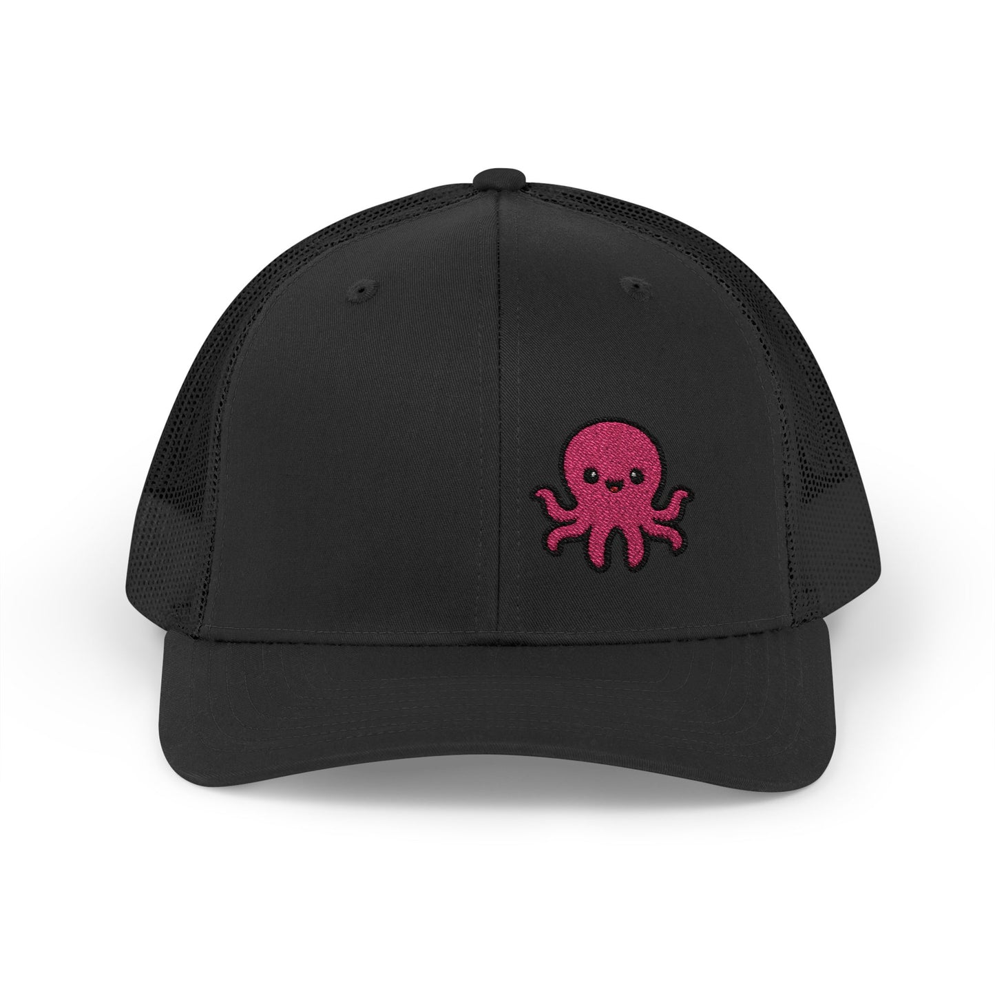 Cute Octopus Trucker Hat – Embroidered Kawaii Sea Creature Hat for Ocean Lovers and Tentacle Fans