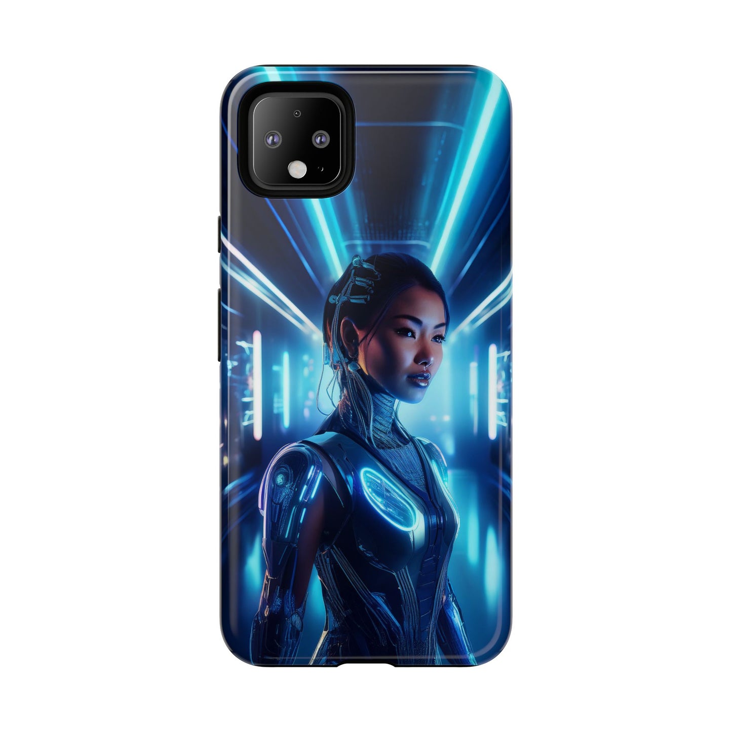 Futuristic Human Android Hybrid Cell Phone Case 004