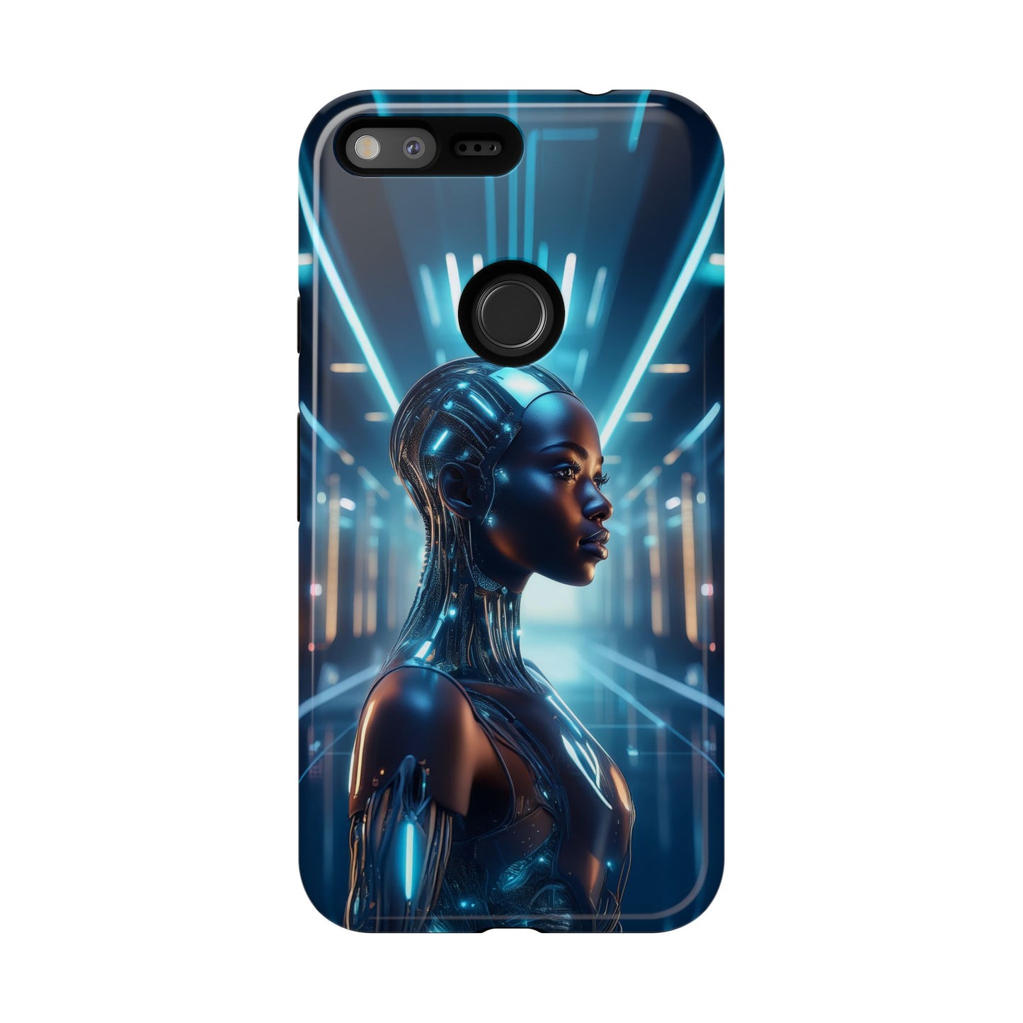 Futuristic Human Android Hybrid Cell Phone Case 003