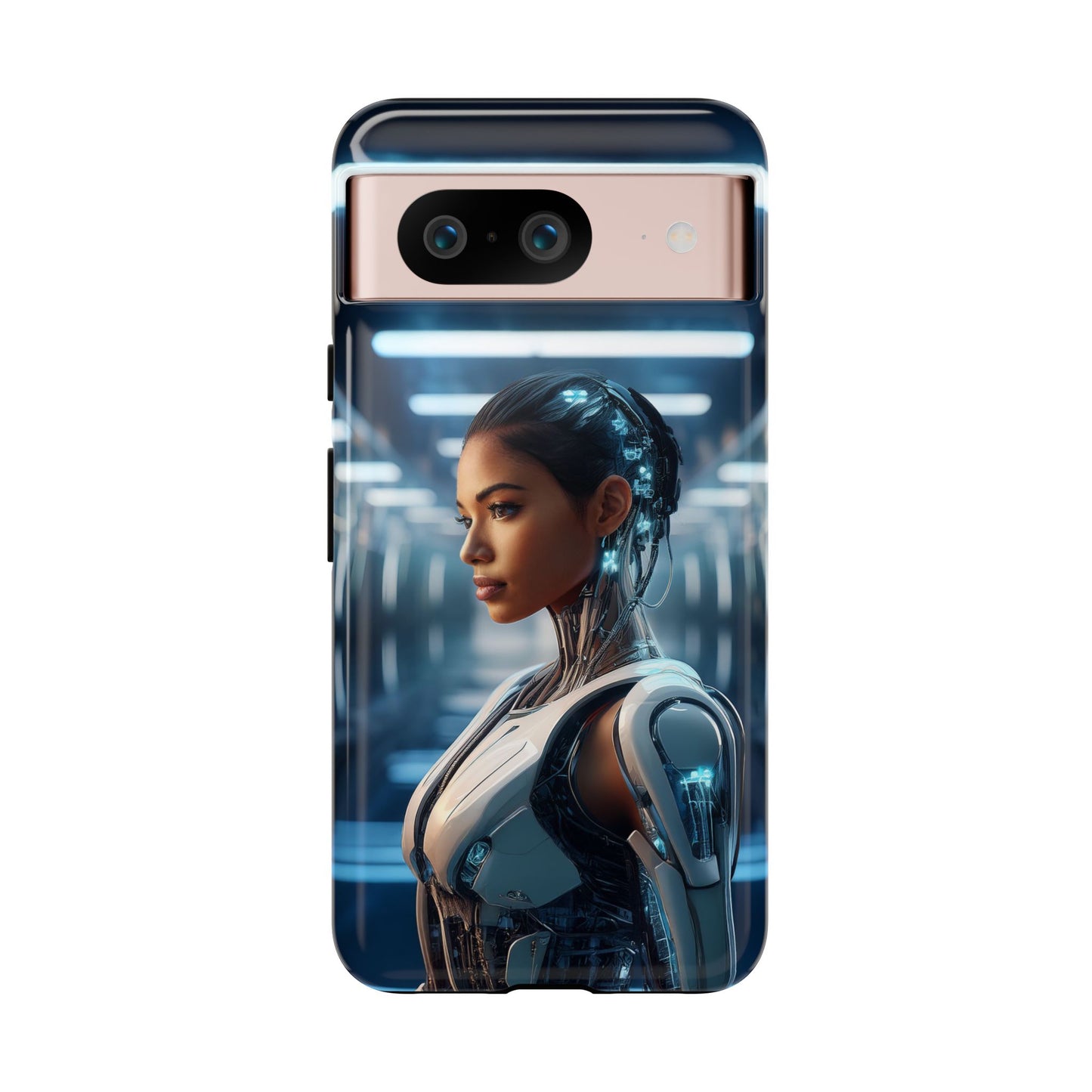 Futuristic Human Android Hybrid Cell Phone Case 002