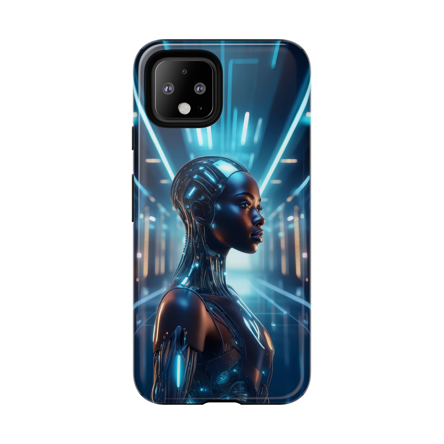 Futuristic Human Android Hybrid Cell Phone Case 003