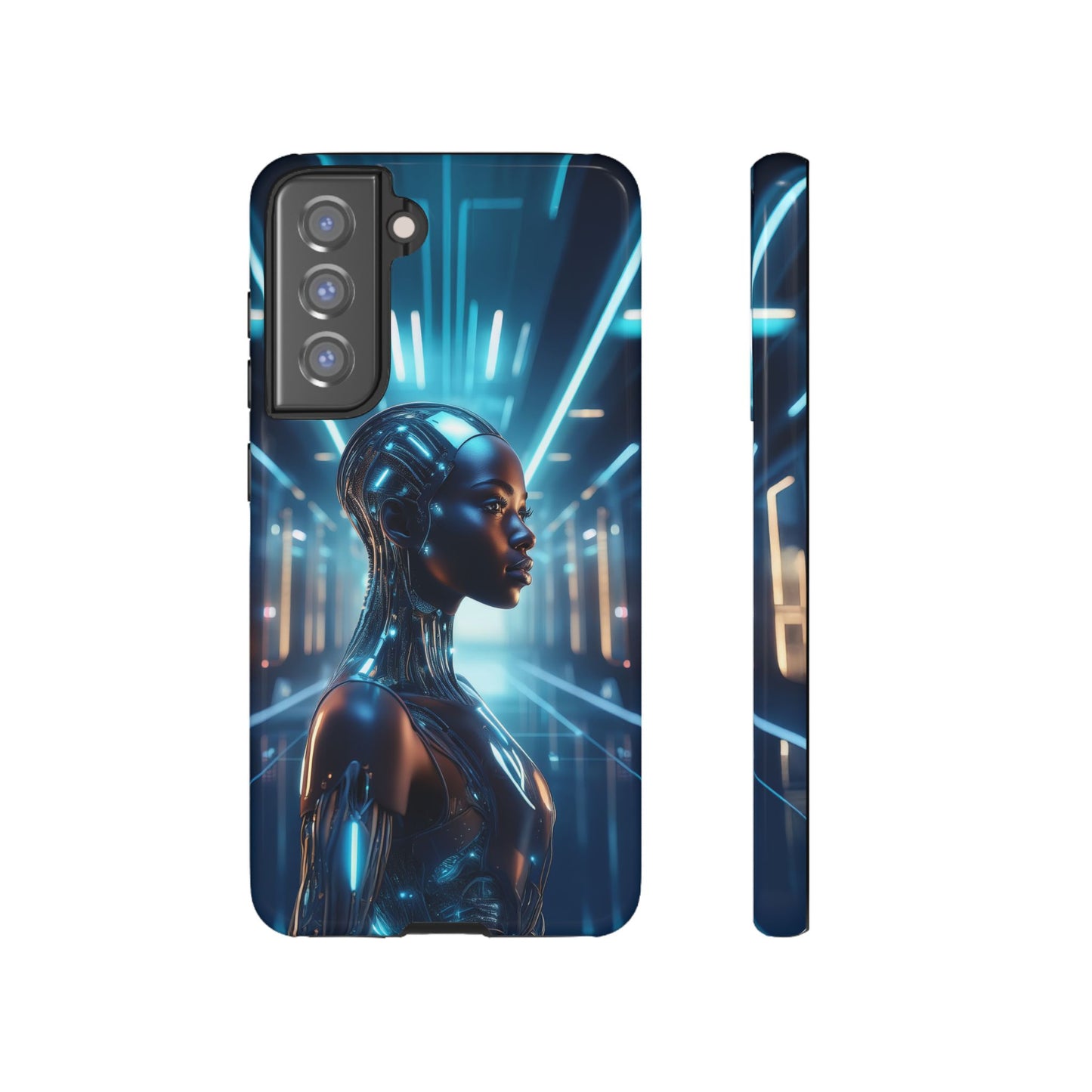 Futuristic Human Android Hybrid Cell Phone Case 003