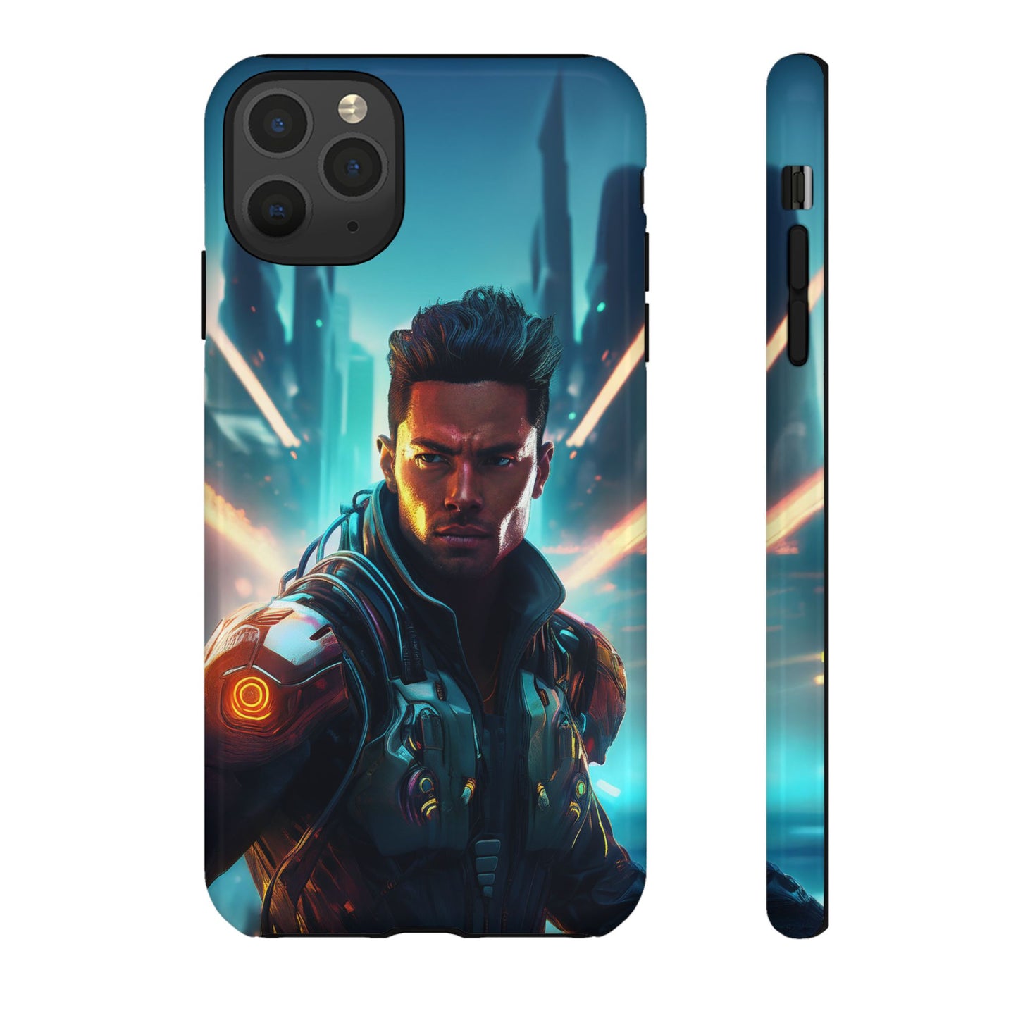 Futuristic Cyberpunk Male Cell Phone Case 015