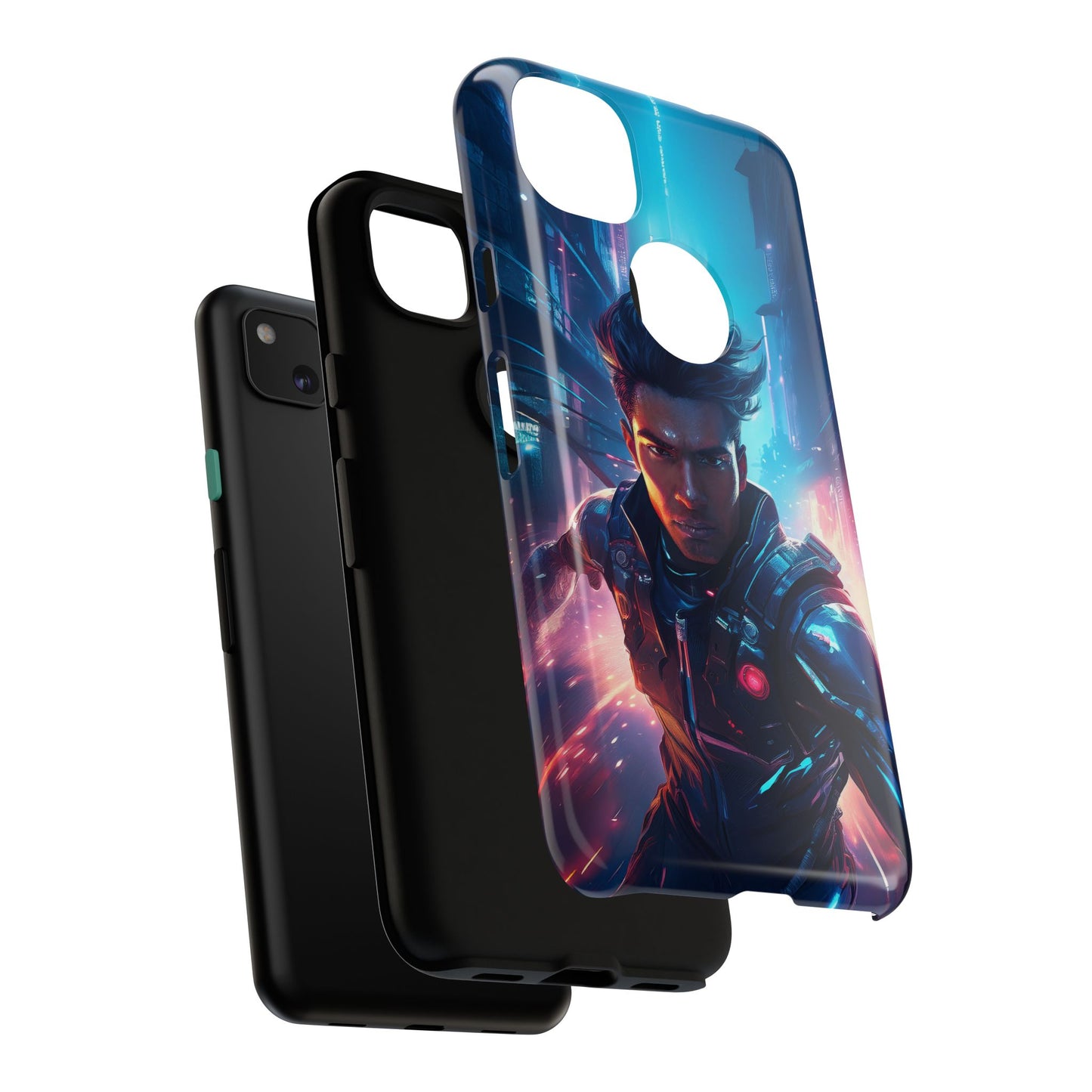 Futuristic Cyberpunk Male Cell Phone Case 017