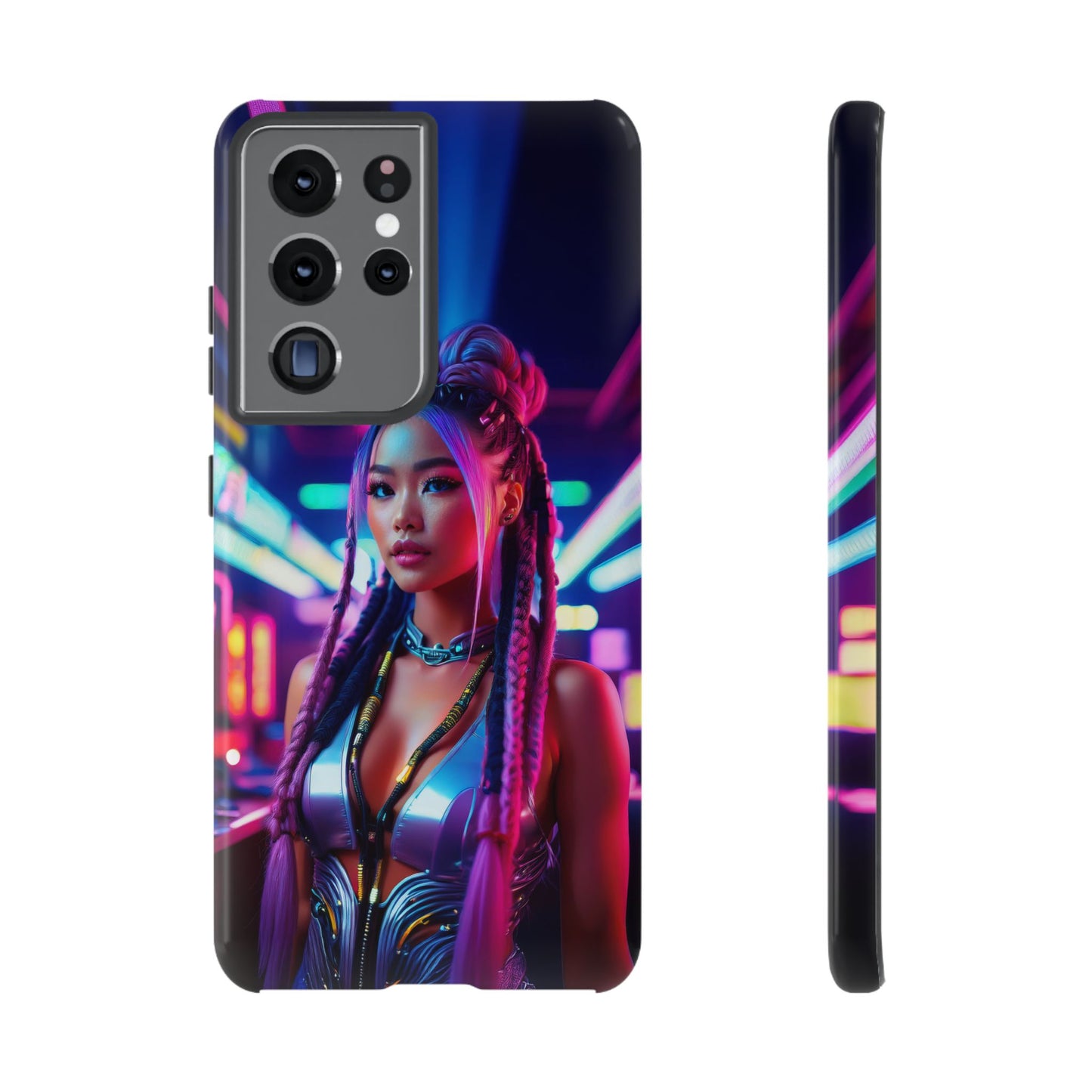 Futuristic Cyberpunk Female Cell Phone Case 008