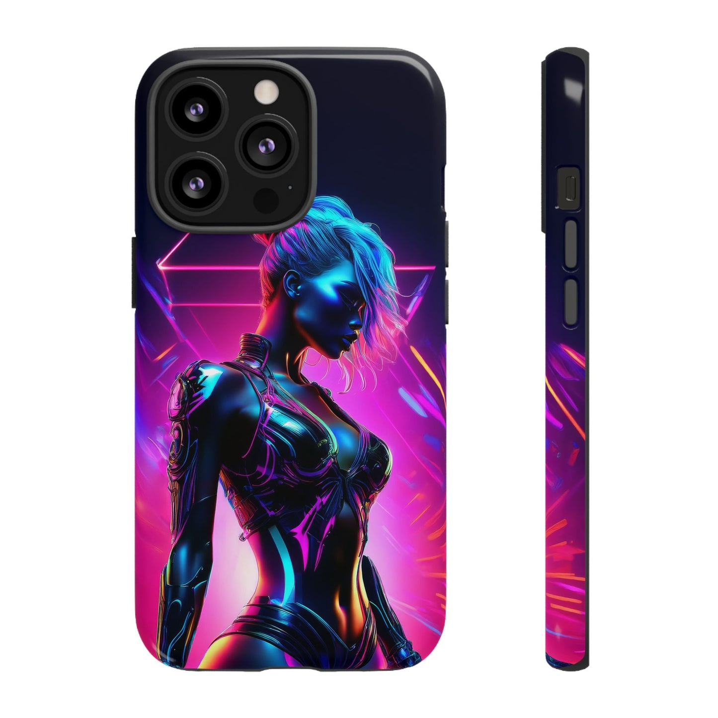 Futuristic Cyberpunk Female Cell Phone Case 017