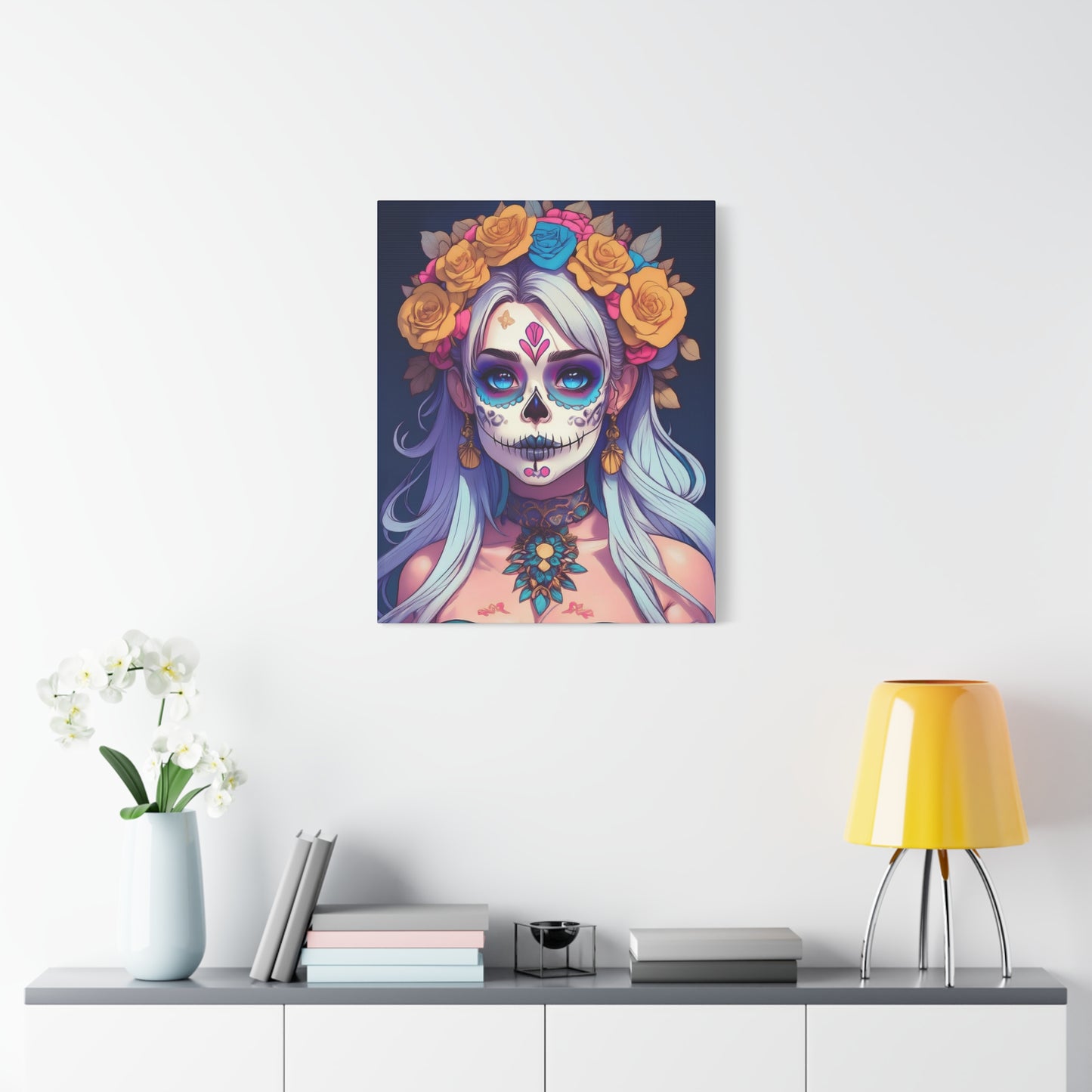 Dia de los Muertos Canvas Art | Day of the Dead - Stretched Matte Wall Decor 014