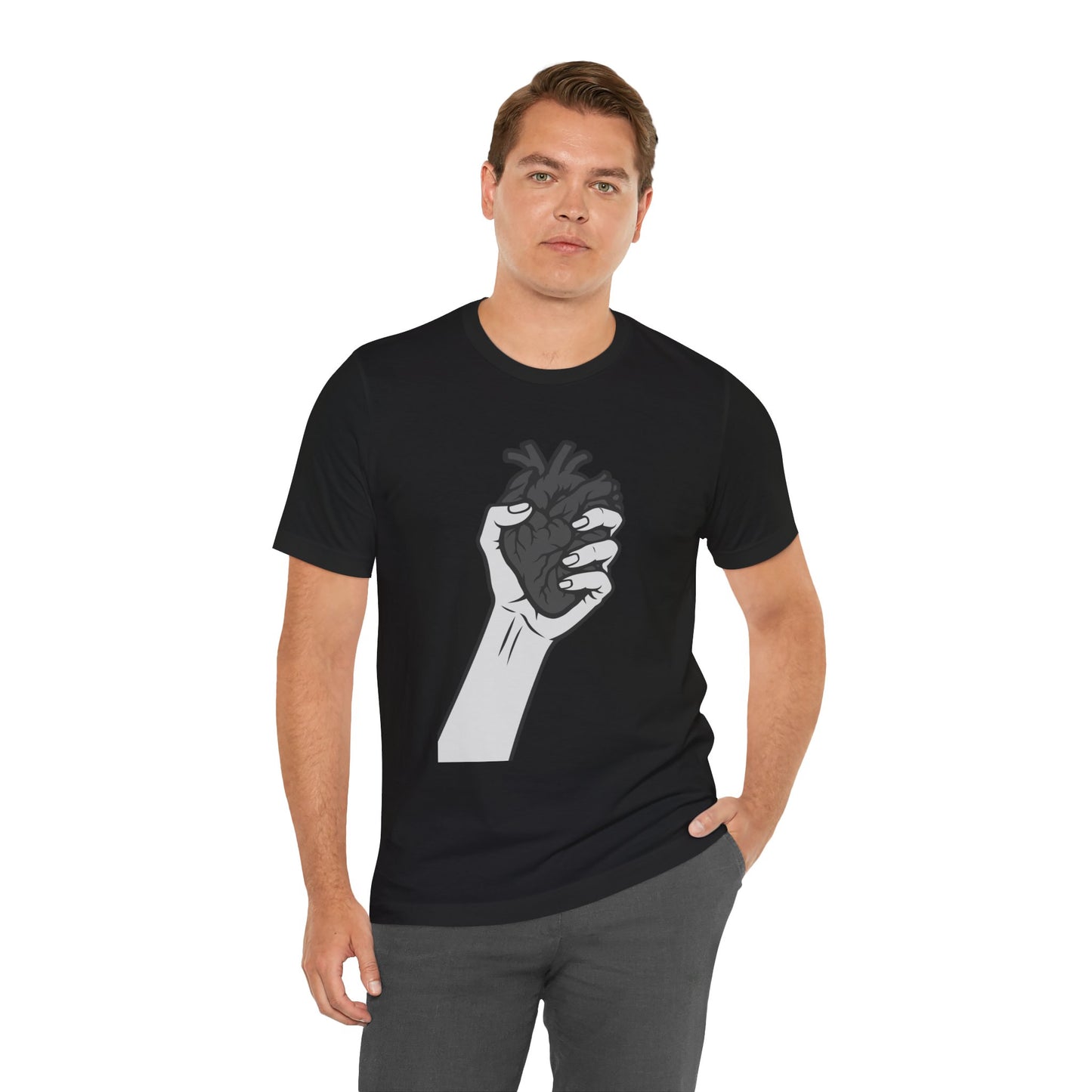 Broken Heart Graphic Tee Dark Theme – Emotional Vector Design for the Heartbroken and Strong