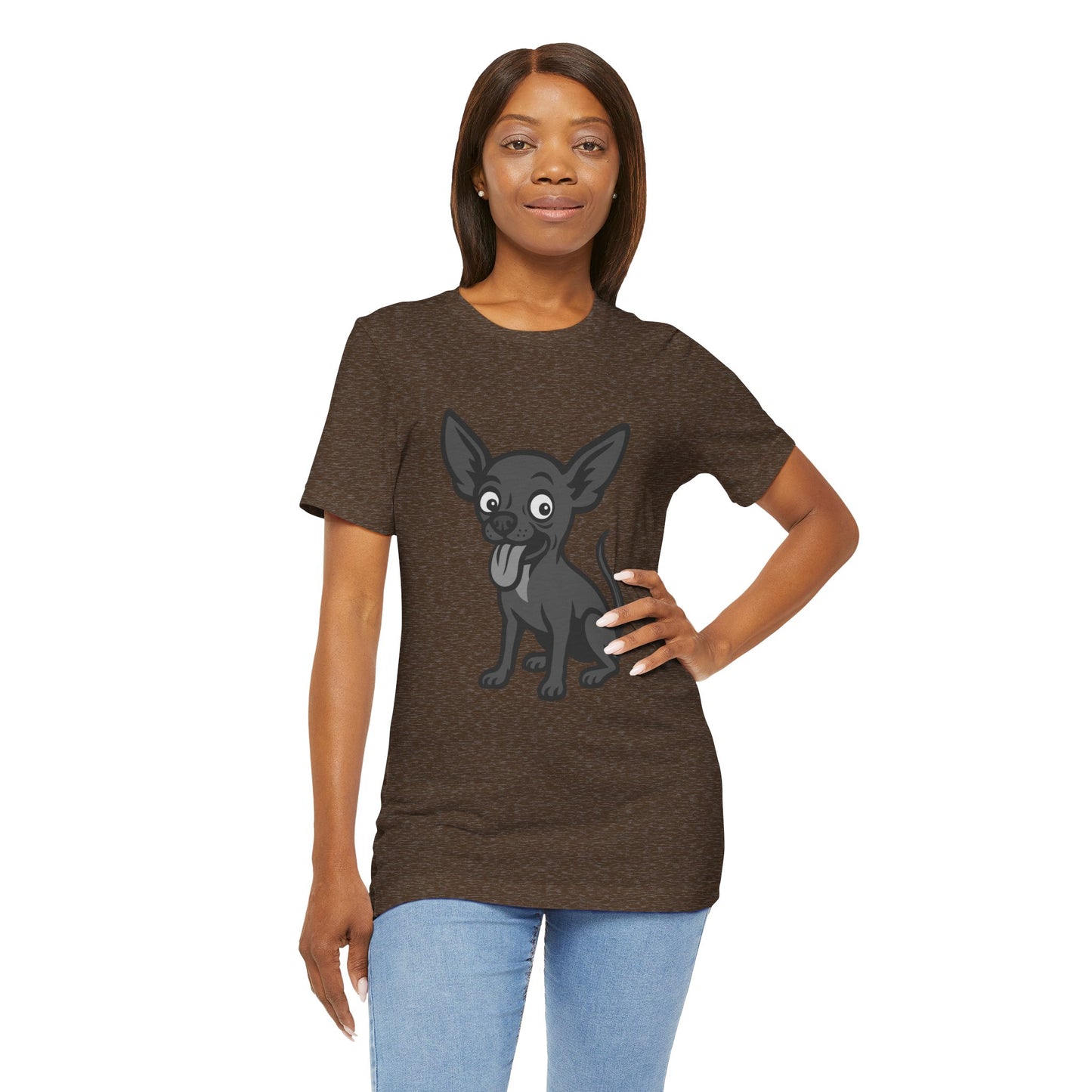 Crazy Chihuahua Graphic Tee Dark Theme – Funny Hyper Dog Vector Design for Bold Personalities