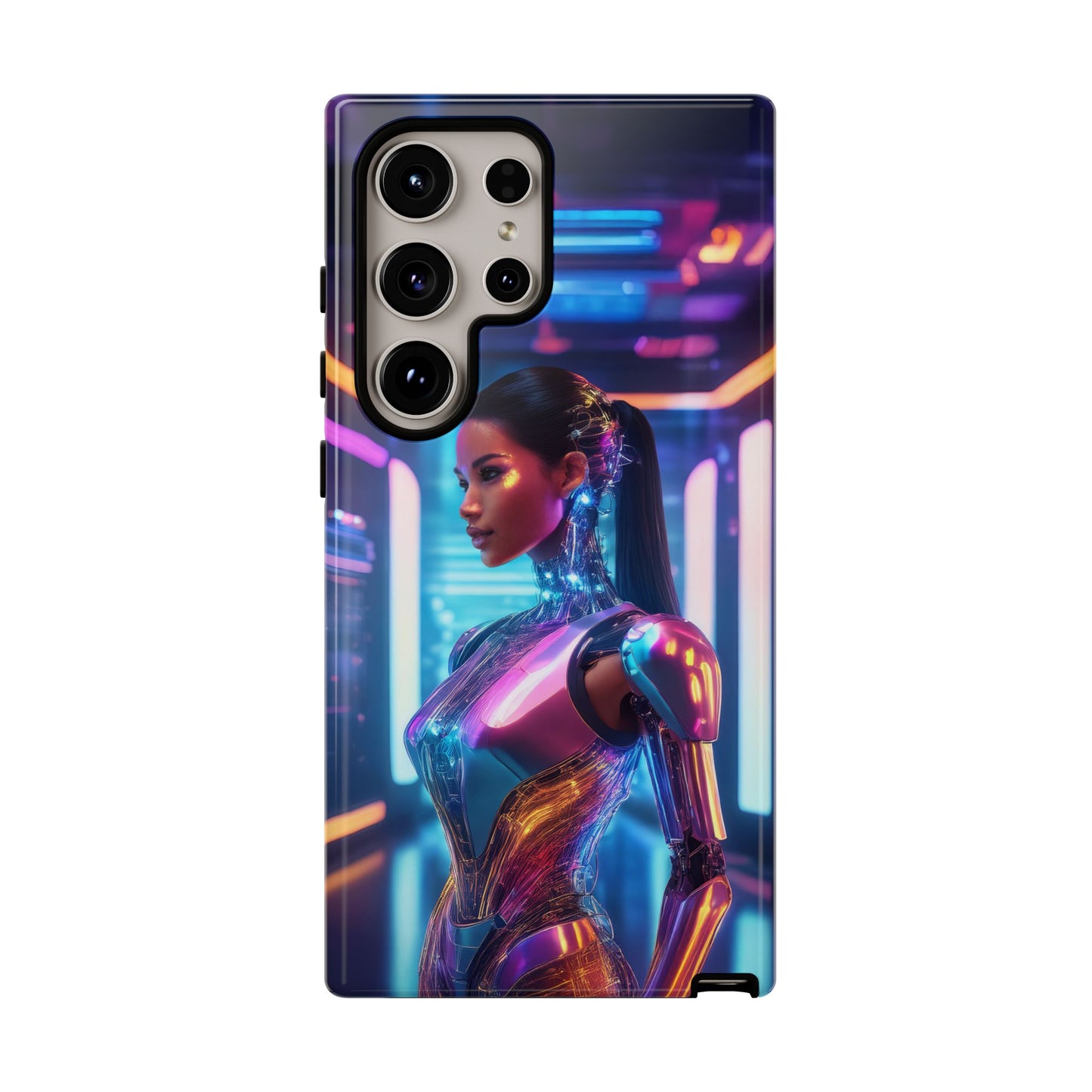 Futuristic Human Android Hybrid Cell Phone Case 016