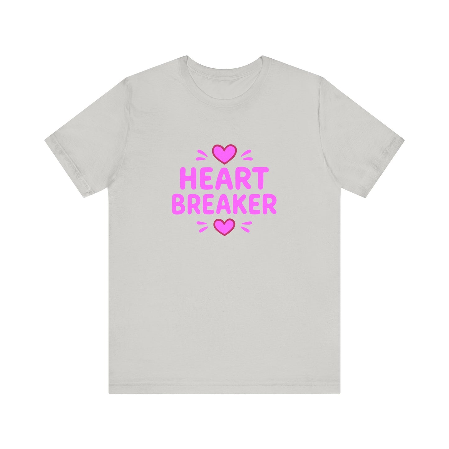 Colorful Design Heartbreaker Shirt – Cute Bubble Letter Tee with a Sarcastic Twist for Sweet but Savage Individuals. Unisex Jersey Short Sleeve Tee