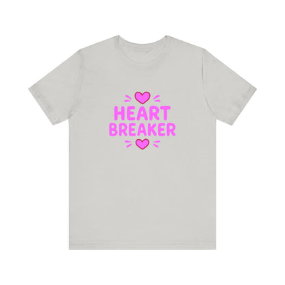 Colorful Design Heartbreaker Shirt – Cute Bubble Letter Tee with a Sarcastic Twist for Sweet but Savage Individuals. Unisex Jersey Short Sleeve Tee