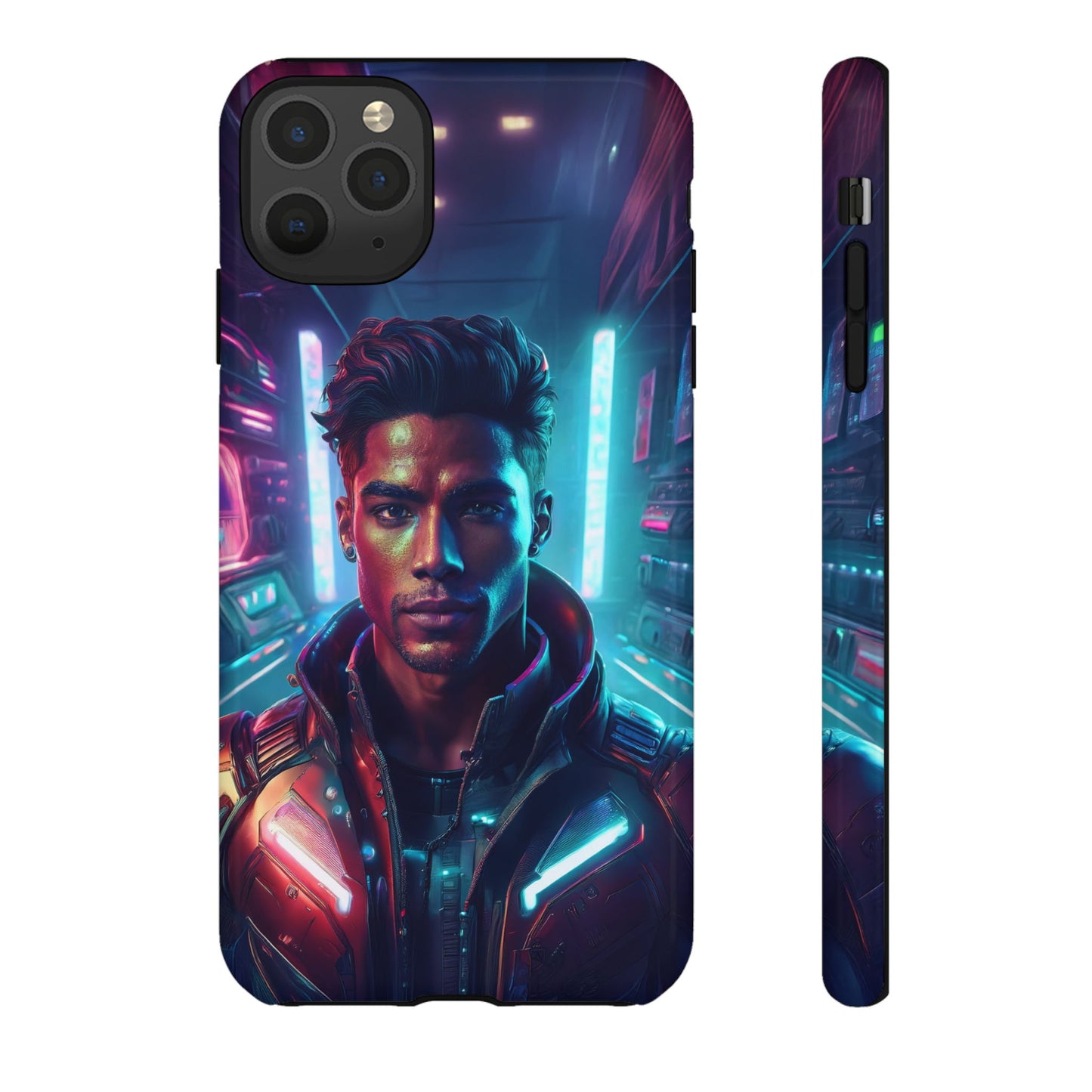 Futuristic Cyberpunk Male Cell Phone Case 007