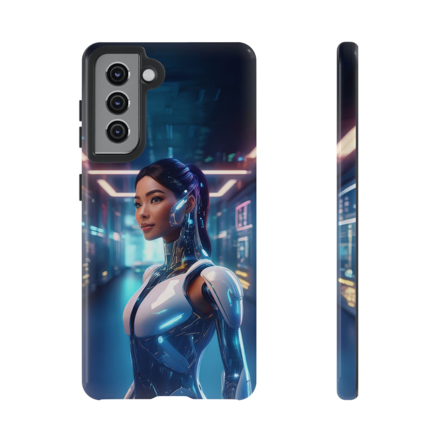 Futuristic Human Android Hybrid Cell Phone Case 005