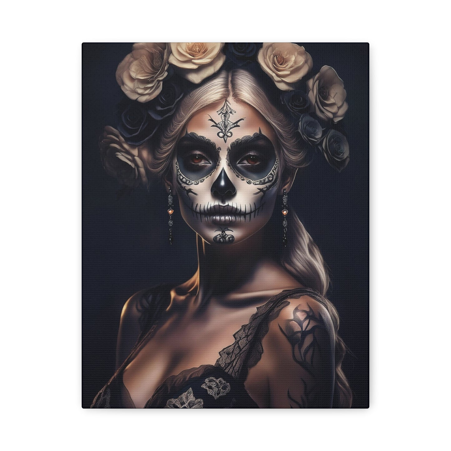 Dia de los Muertos Canvas Art | Day of the Dead - Stretched Matte Wall Decor 007