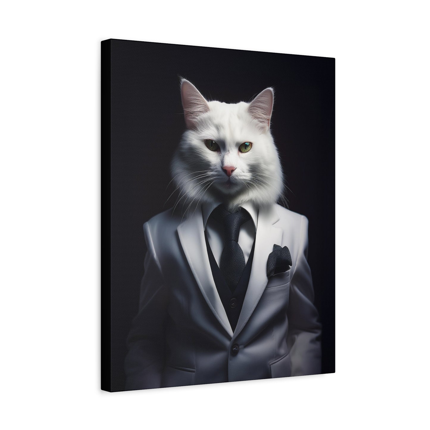 The Purr-fect Gentleman Canvas Art | Stretched Matte Wall Decor 002