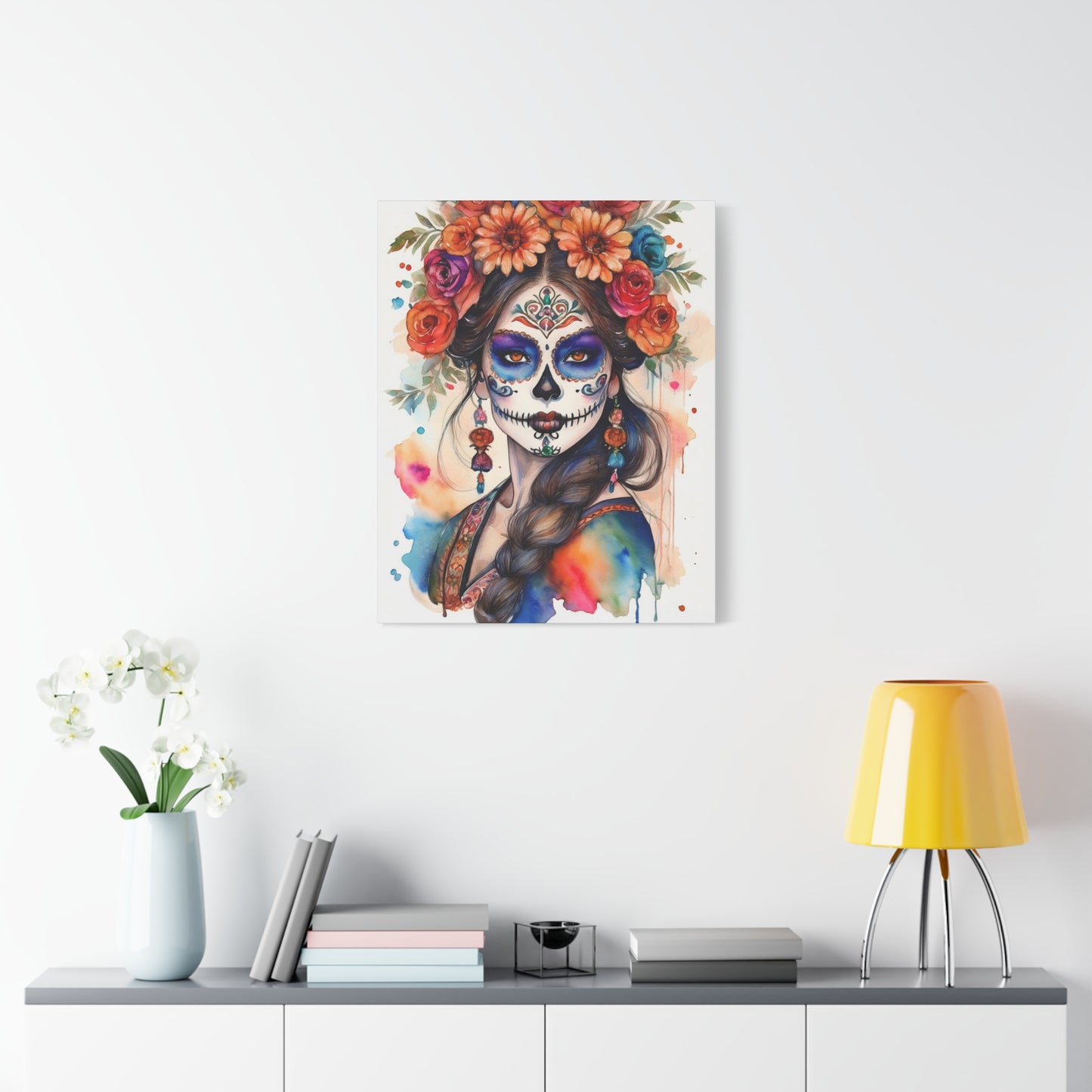 Dia de los Muertos Canvas Art | Day of the Dead - Stretched Matte Wall Decor 012