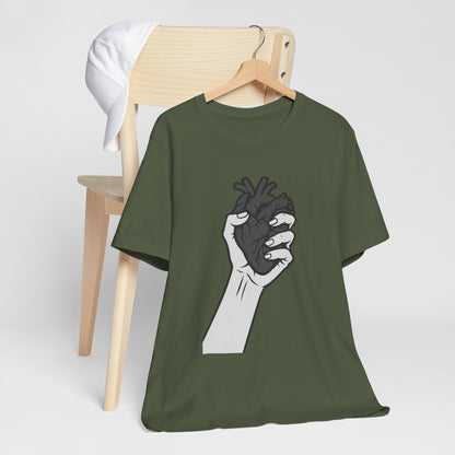 Broken Heart Graphic Tee Dark Theme – Emotional Vector Design for the Heartbroken and Strong