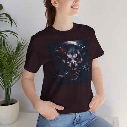 Terrifying Clown Face Halloween Shirt – Haunted Circus Horror Graphic Tee for Halloween Fright Fans
