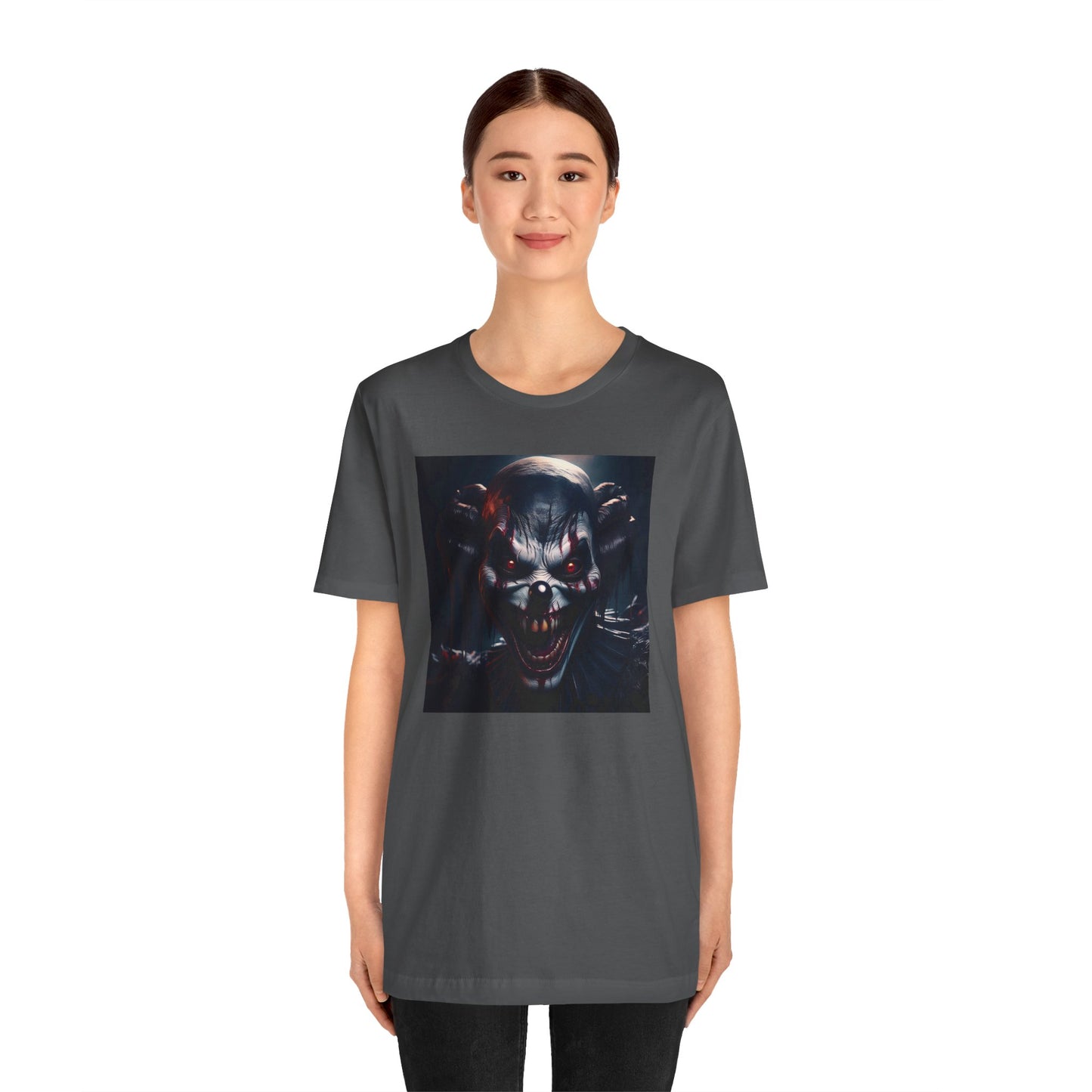 Terrifying Clown Face Halloween Shirt – Haunted Circus Horror Graphic Tee for Halloween Fright Fans