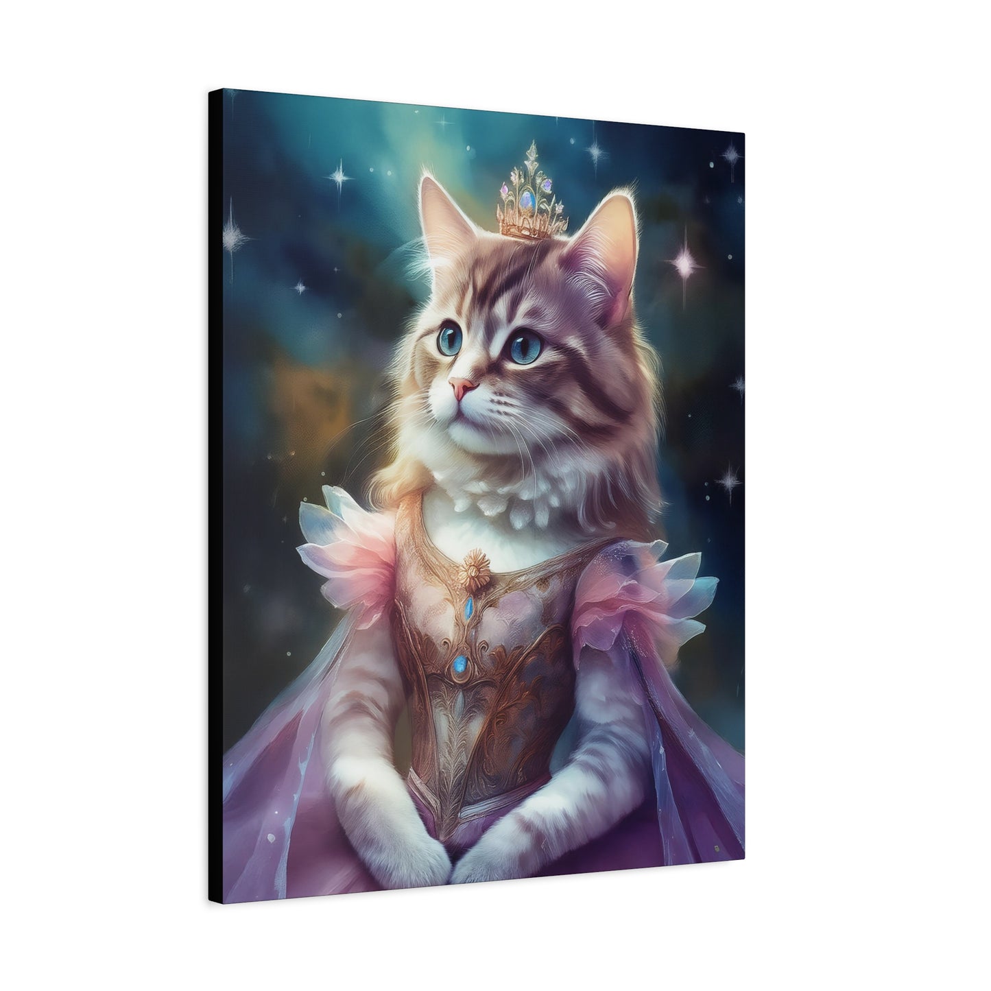 Meowgical Fairy Purrincess Canvas Art | Stretched Matte Wall Decor 005