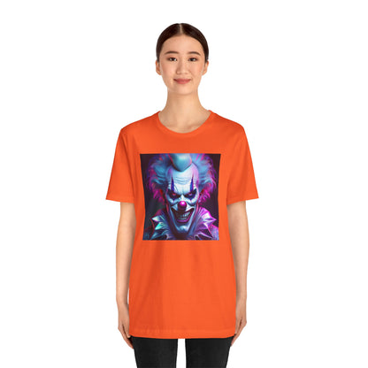 Scary Clown Halloween Shirt – Creepy Evil Clown Face Graphic Tee for Horror Fans. Unisex Jersey Short Sleeve Tee