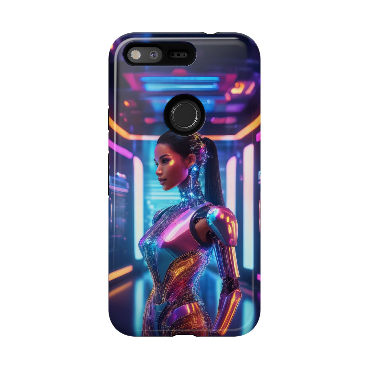 Futuristic Human Android Hybrid Cell Phone Case 016