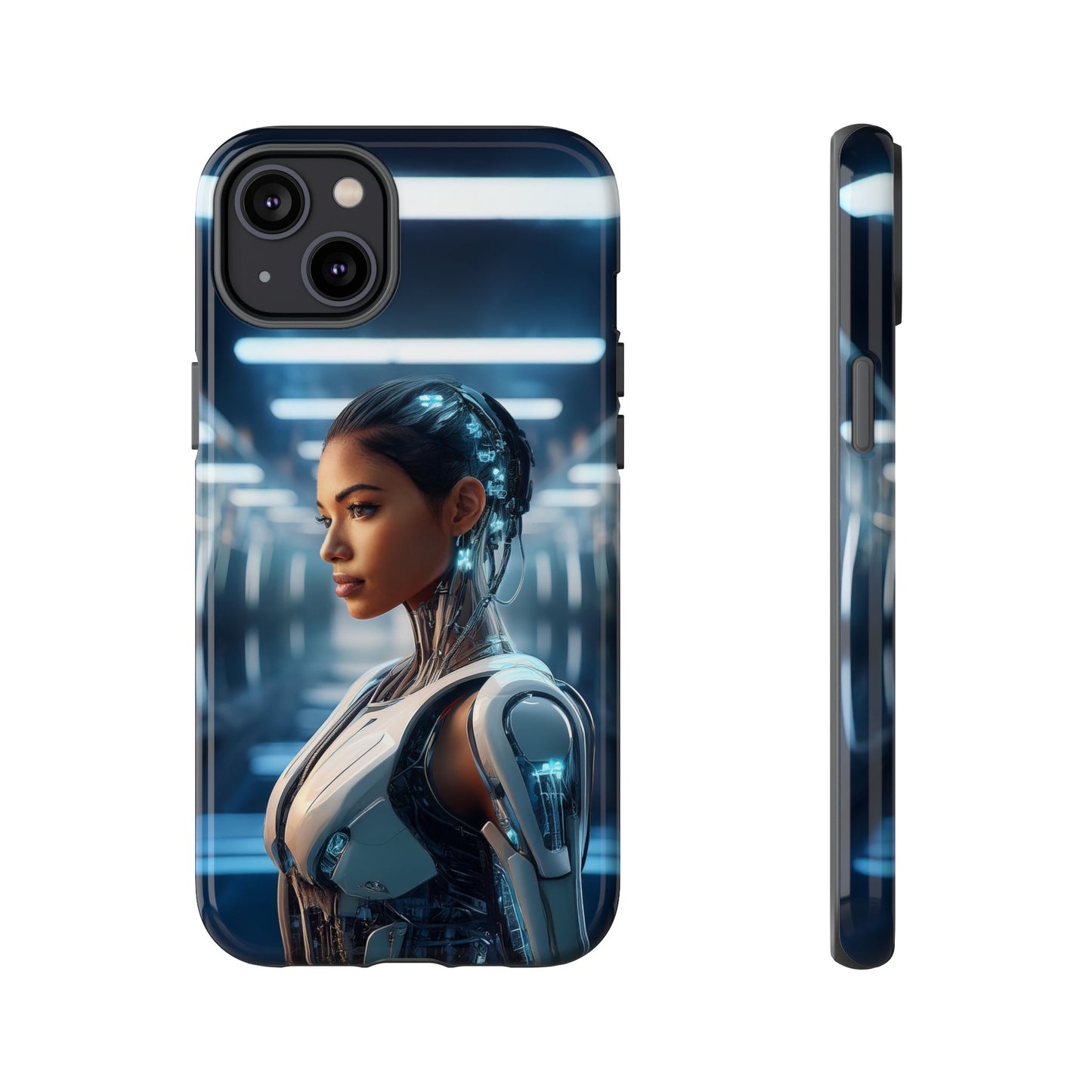 Futuristic Human Android Hybrid Cell Phone Case 002