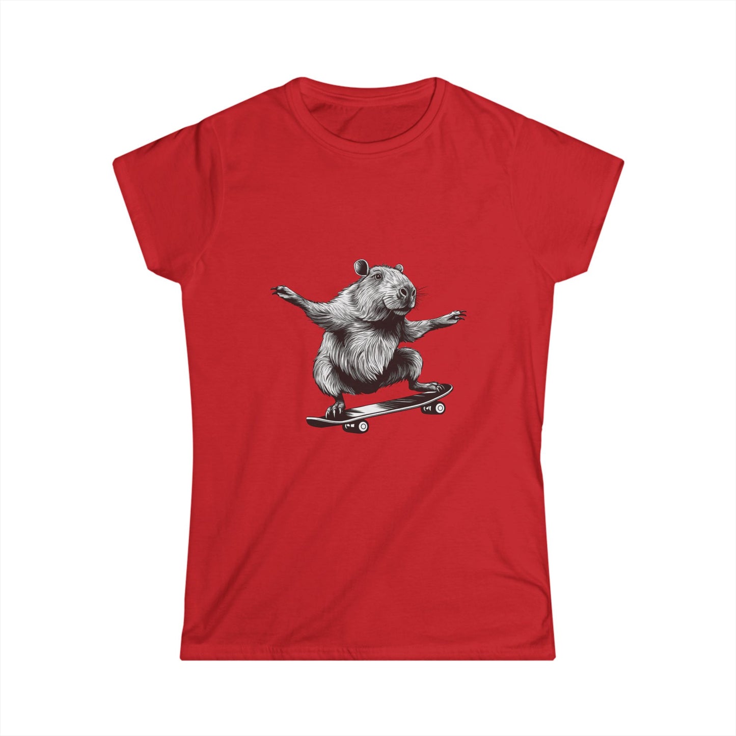 Capybara Shreddin! Women's Softstyle Tee