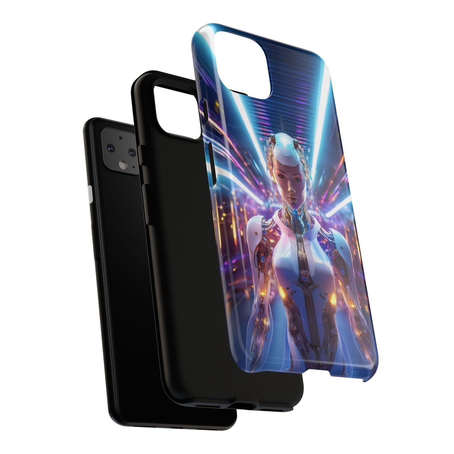 Futuristic Human Android Hybrid Cell Phone Case 007