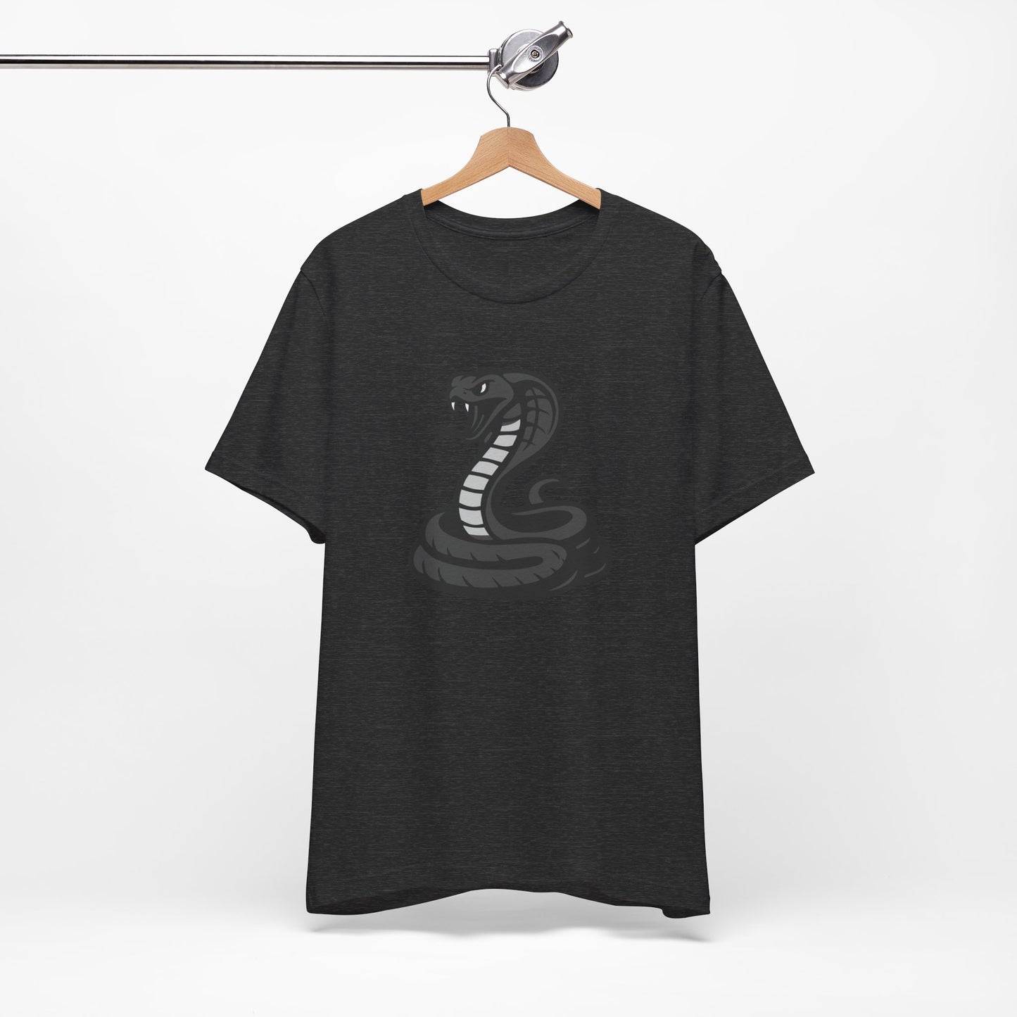 Cobra Snake Graphic Tee Dark Theme – Venomous Vector Design for Bold Streetwear Style