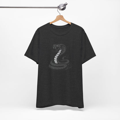 Cobra Snake Graphic Tee Dark Theme – Venomous Vector Design for Bold Streetwear Style