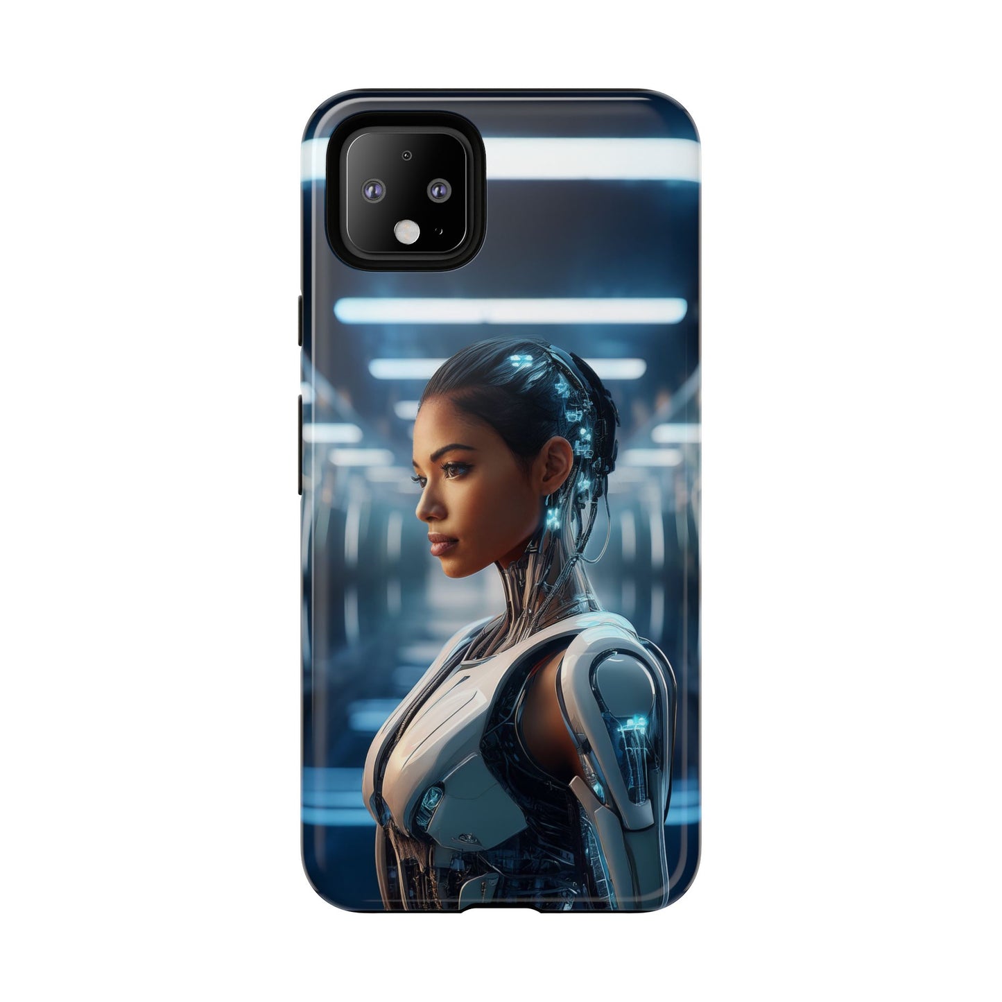 Futuristic Human Android Hybrid Cell Phone Case 002