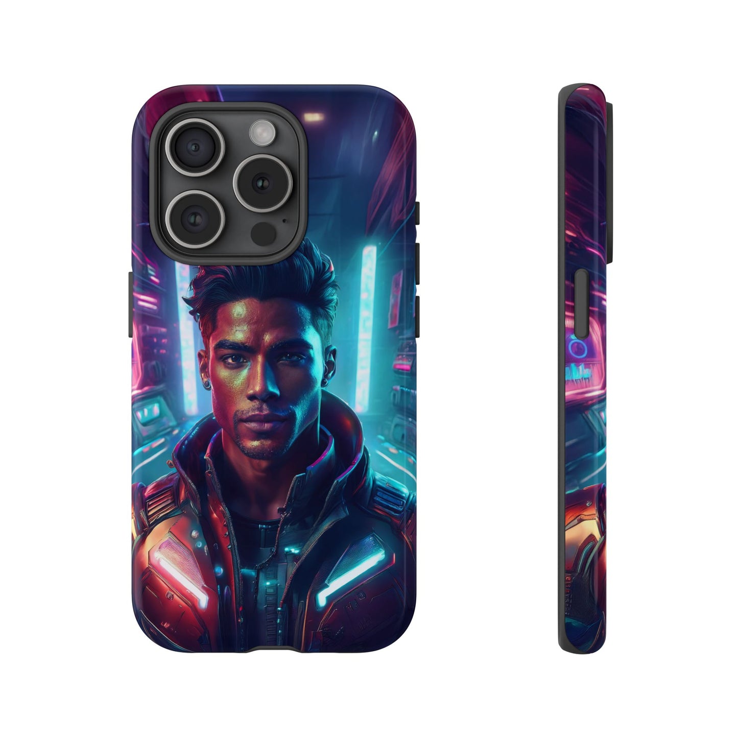 Futuristic Cyberpunk Male Cell Phone Case 007