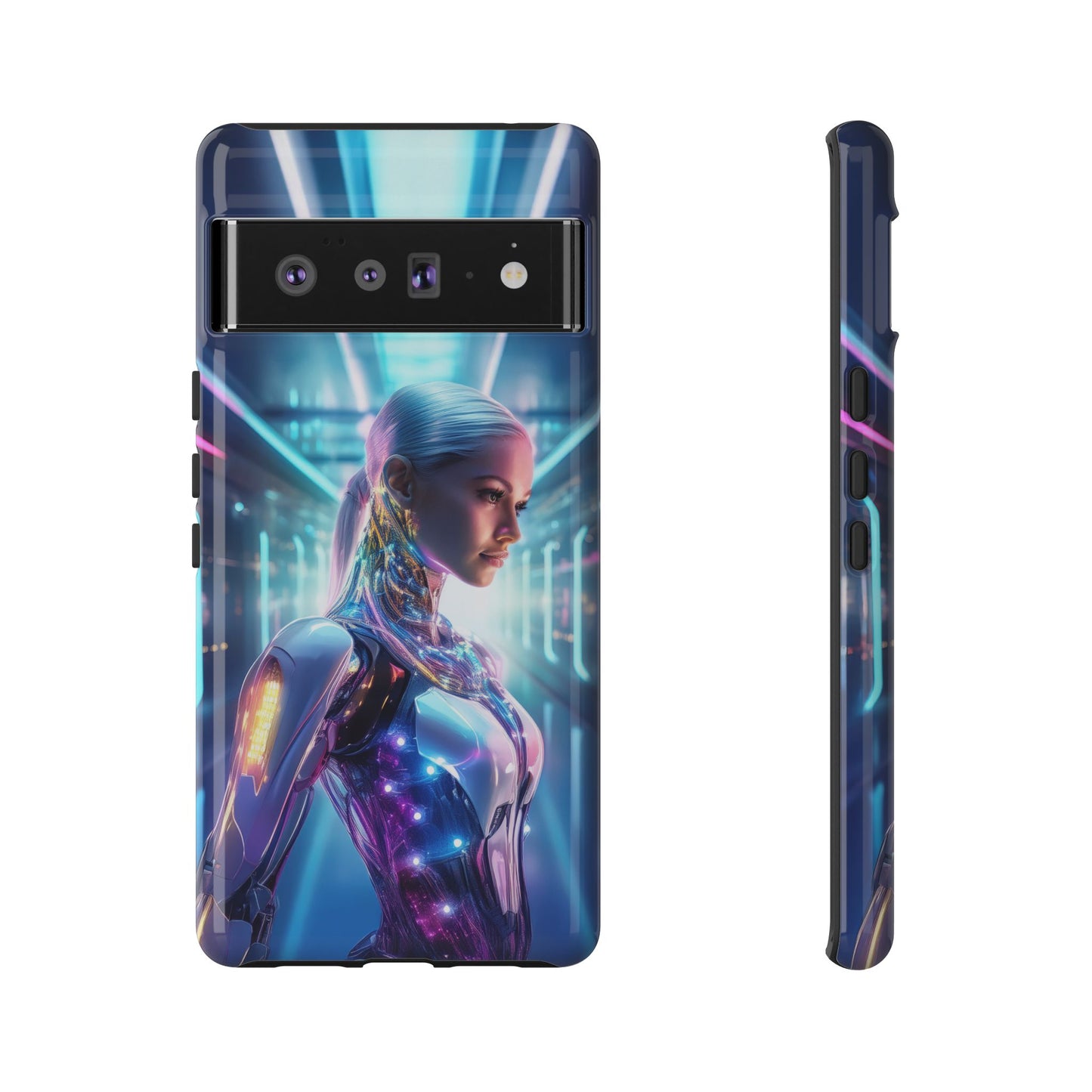 Futuristic Human Android Hybrid Cell Phone Case 015