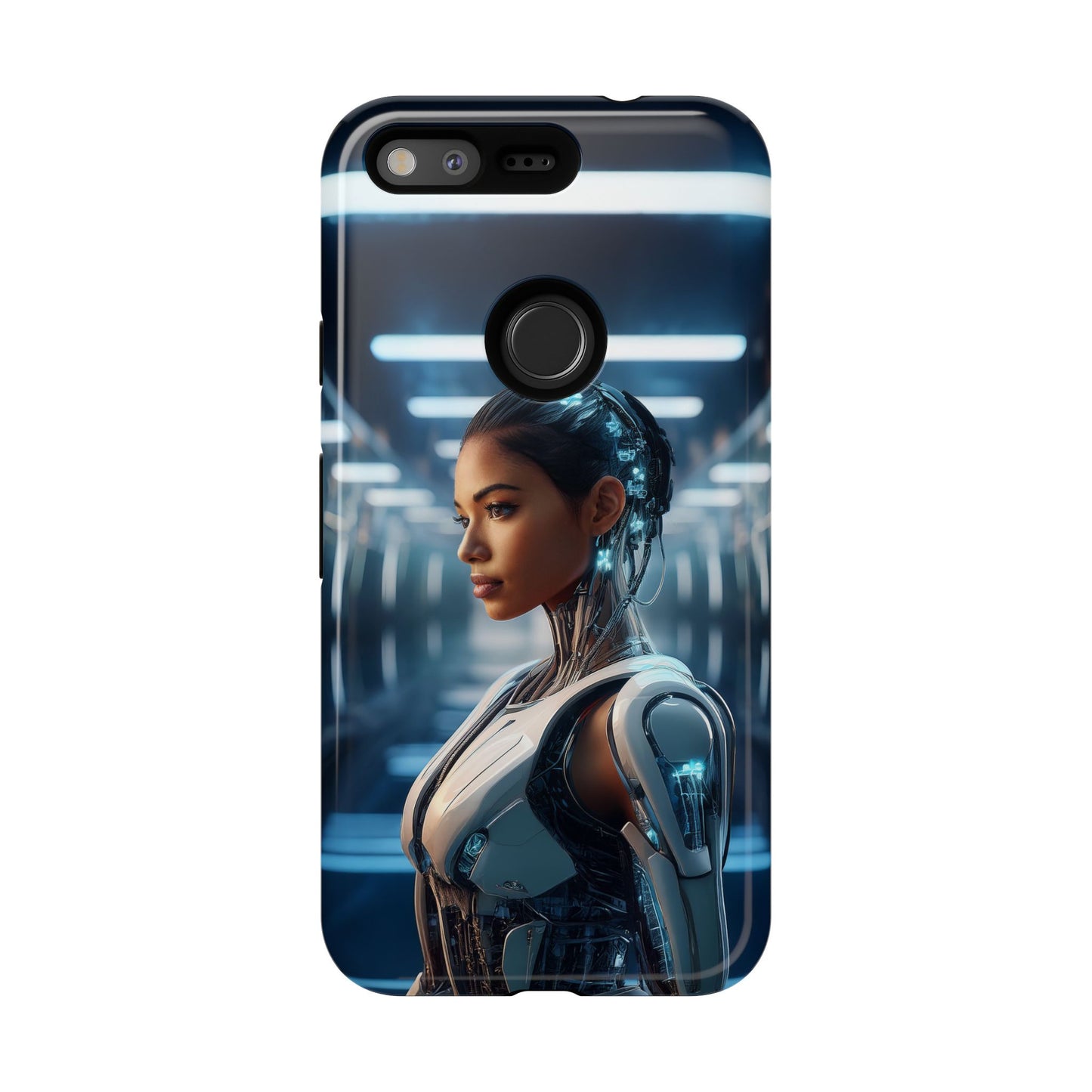 Futuristic Human Android Hybrid Cell Phone Case 002