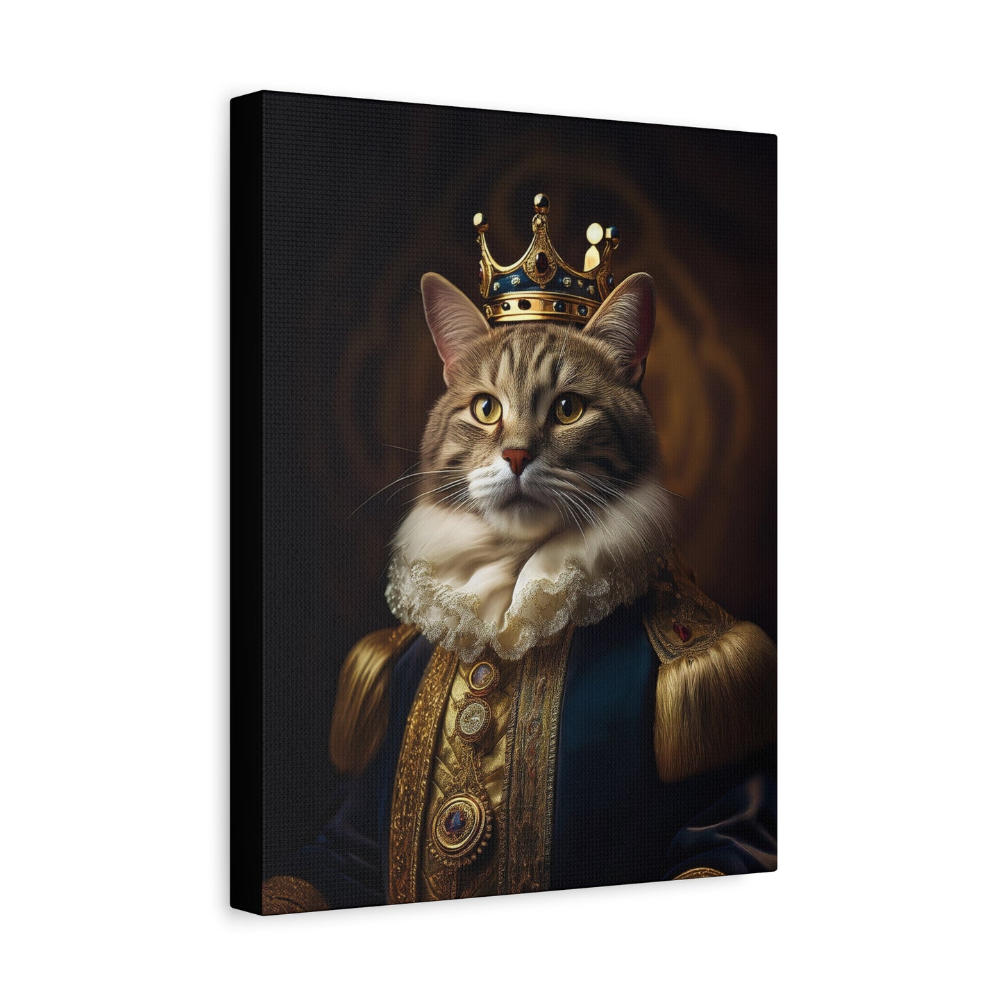 His Royal Meowjesty Canvas Art | Stretched Matte Wall Decor 002