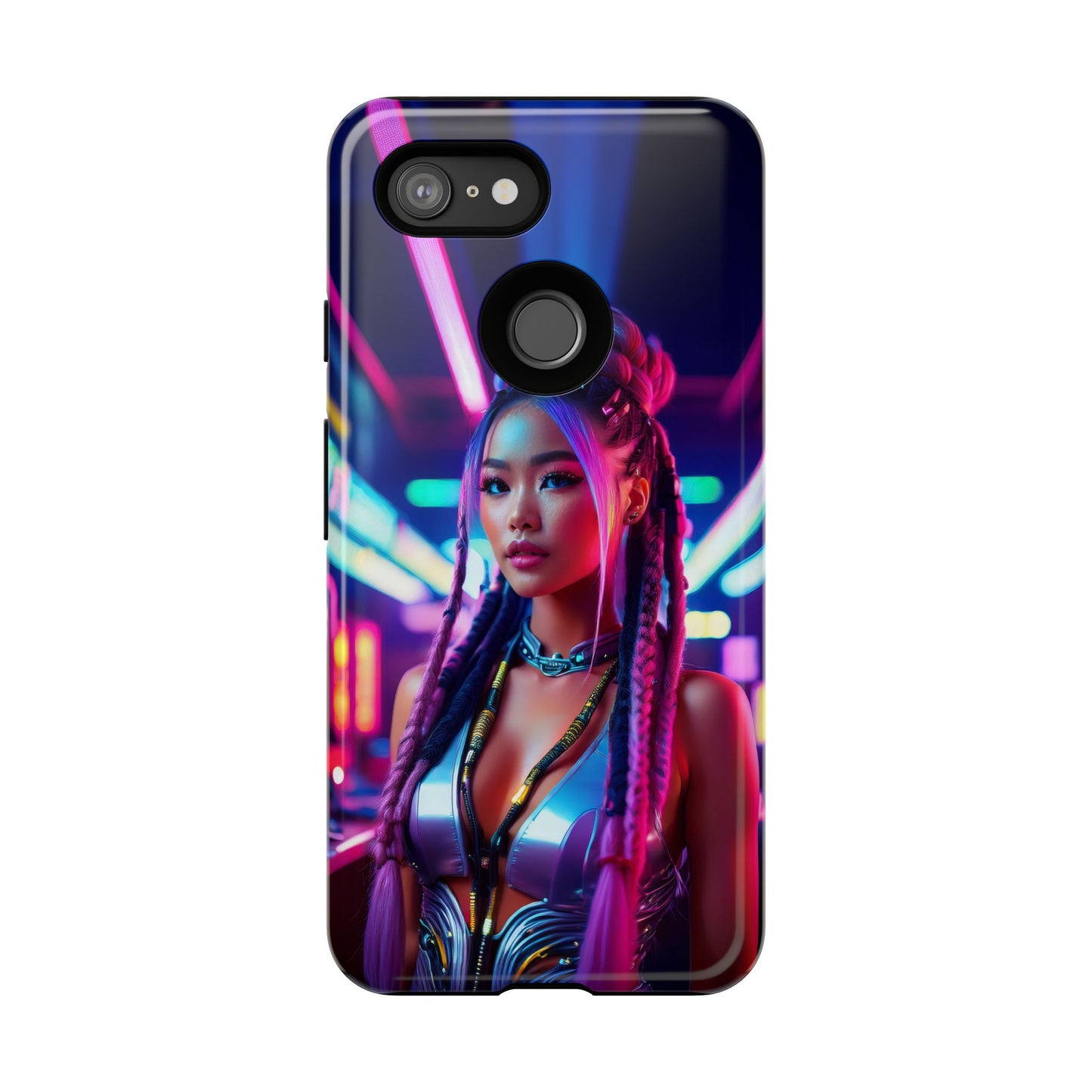 Futuristic Cyberpunk Female Cell Phone Case 008