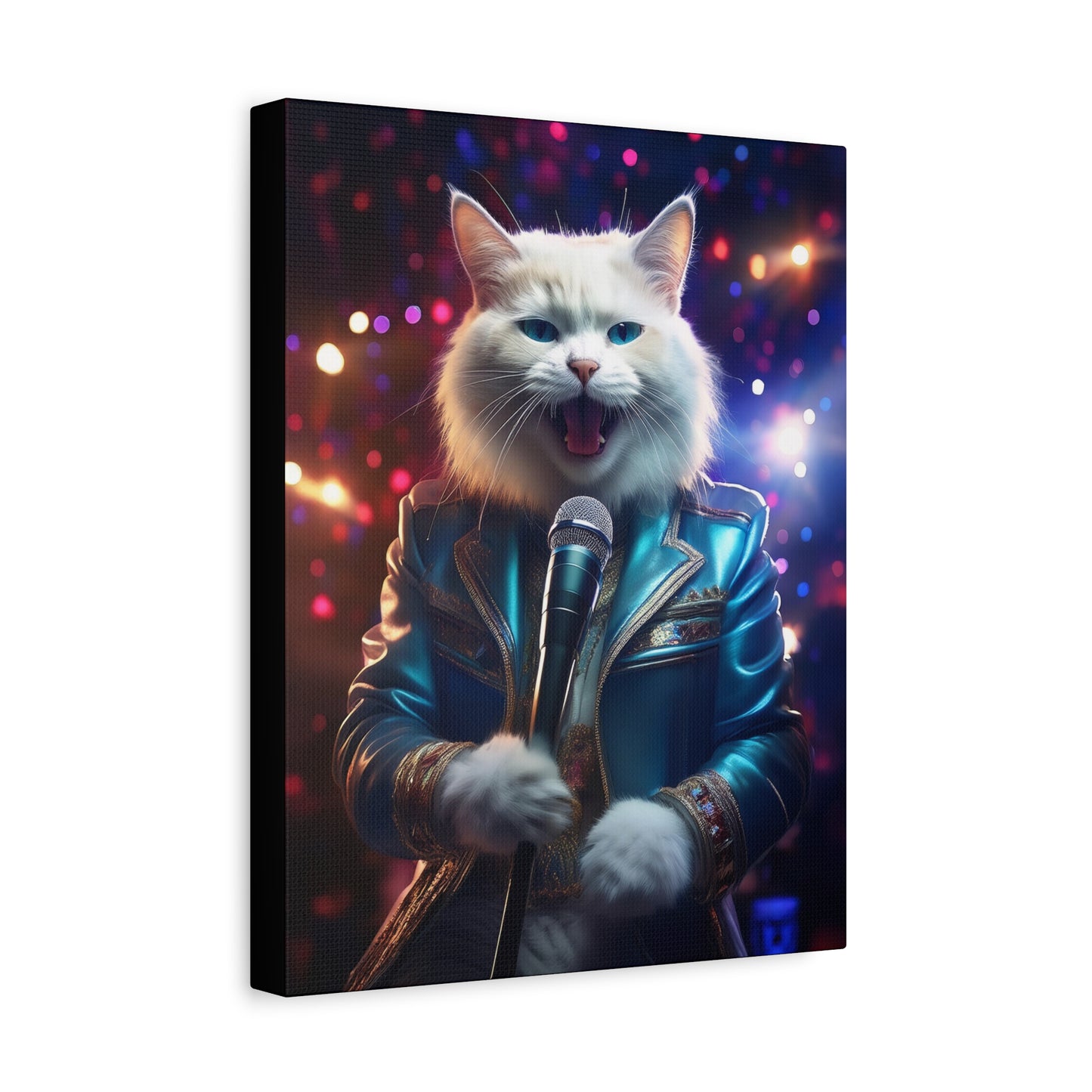 Purr-fectly Cool Lounge Cat Canvas Art | Stretched Matte Wall Decor 004