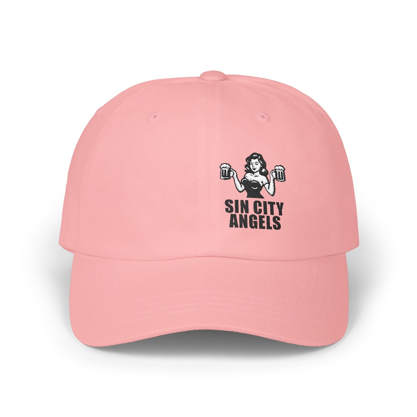 Sin City Angels Classic Dad Hat – Embroidered Retro Beer Babe Hat for Vegas Nights, Dive Bars, and Party Legends