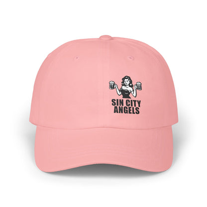 Sin City Angels Classic Dad Hat – Embroidered Retro Beer Babe Hat for Vegas Nights, Dive Bars, and Party Legends