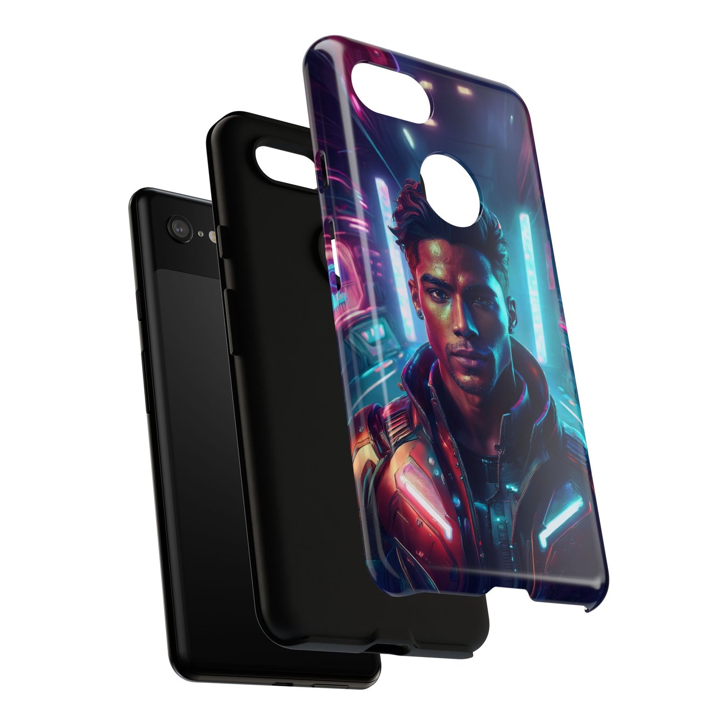 Futuristic Cyberpunk Male Cell Phone Case 007